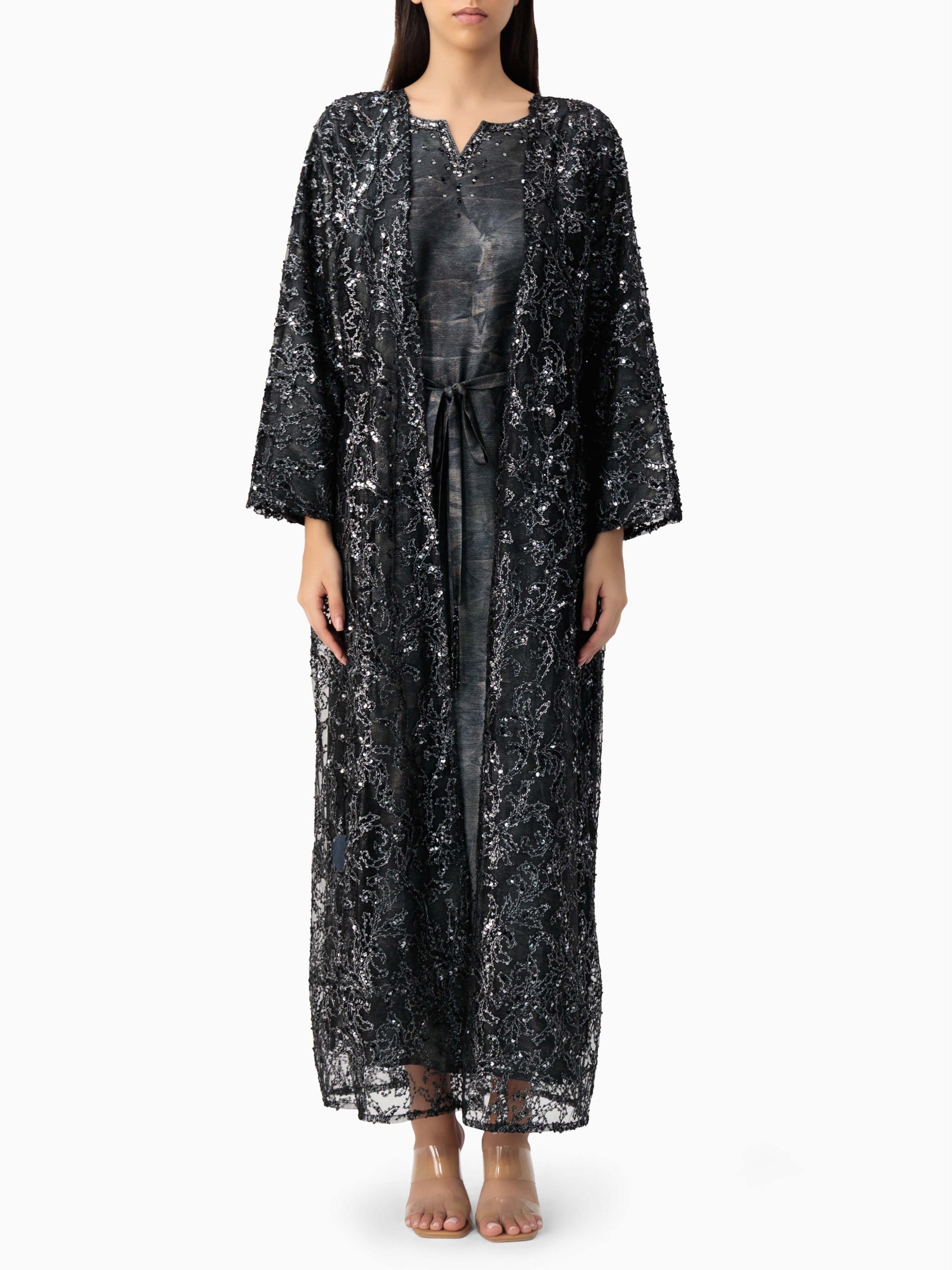 Qamar - Black & Silver dress