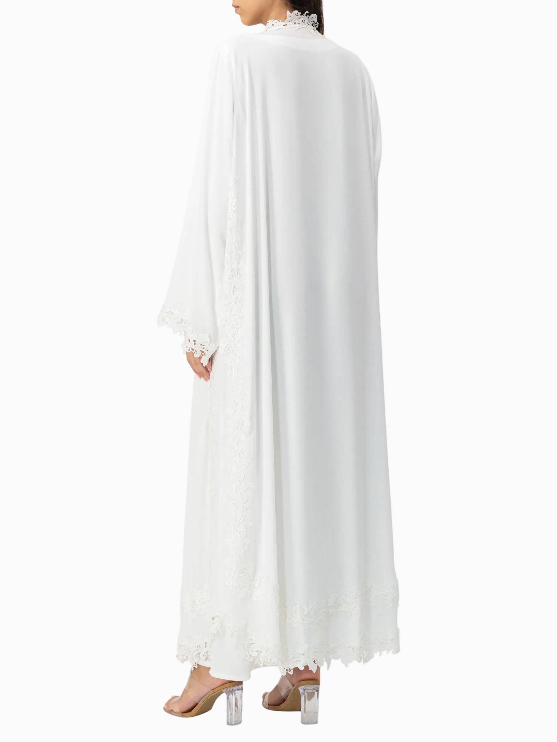 Majesty - Dantel Set (White Abaya Set)