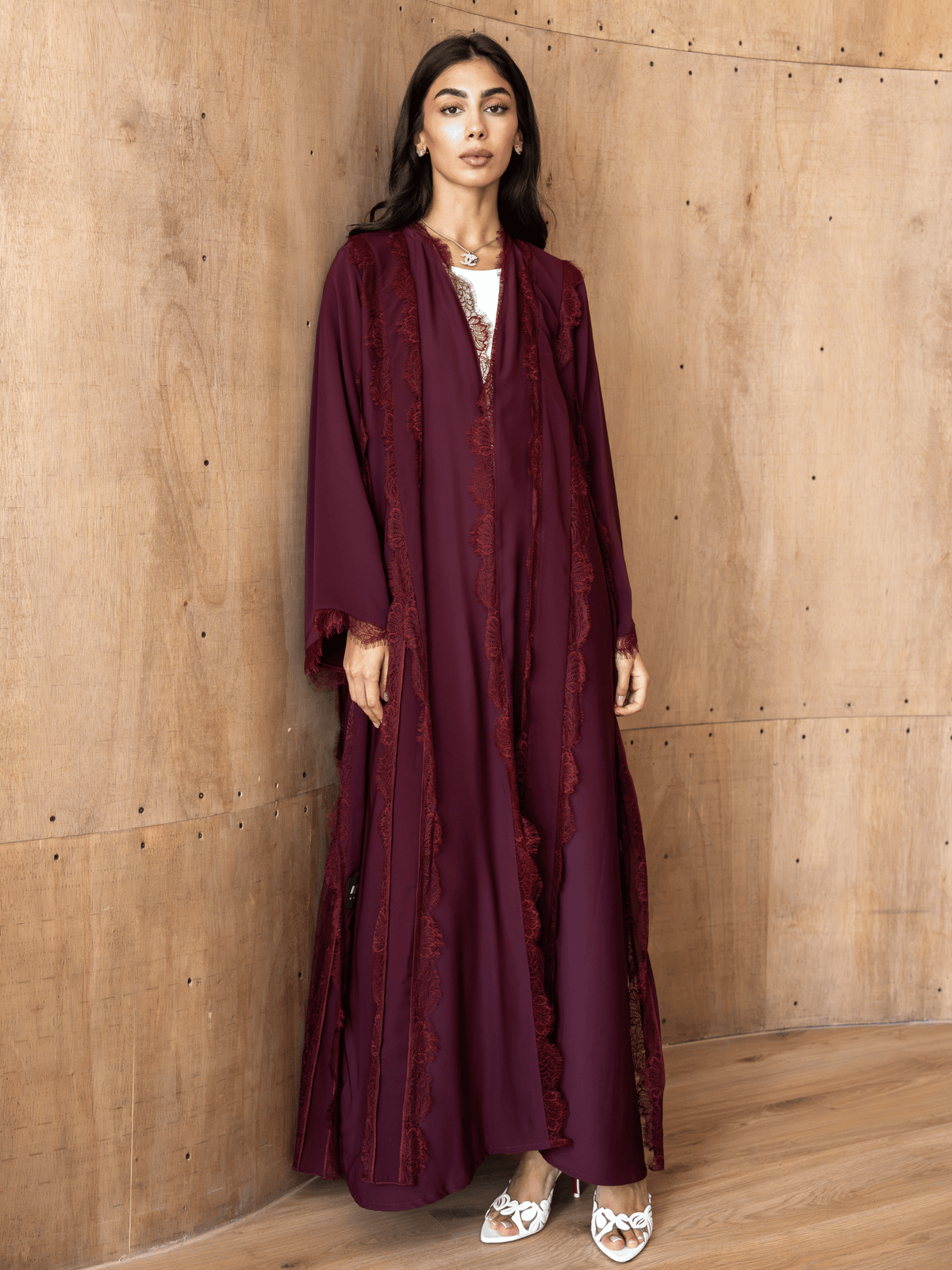 Aveline- Maroon Abaya