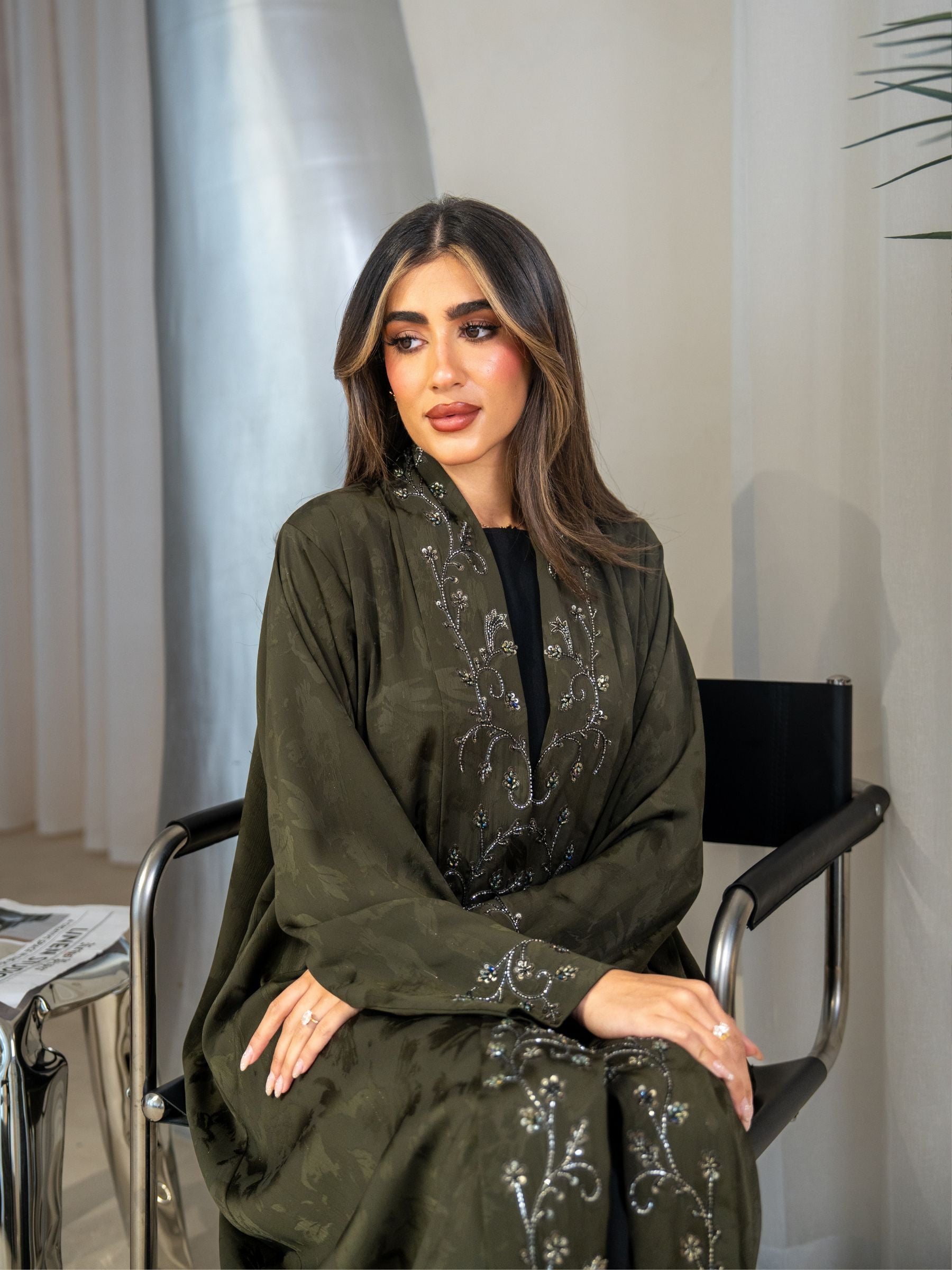 Petaline - Olive Abaya