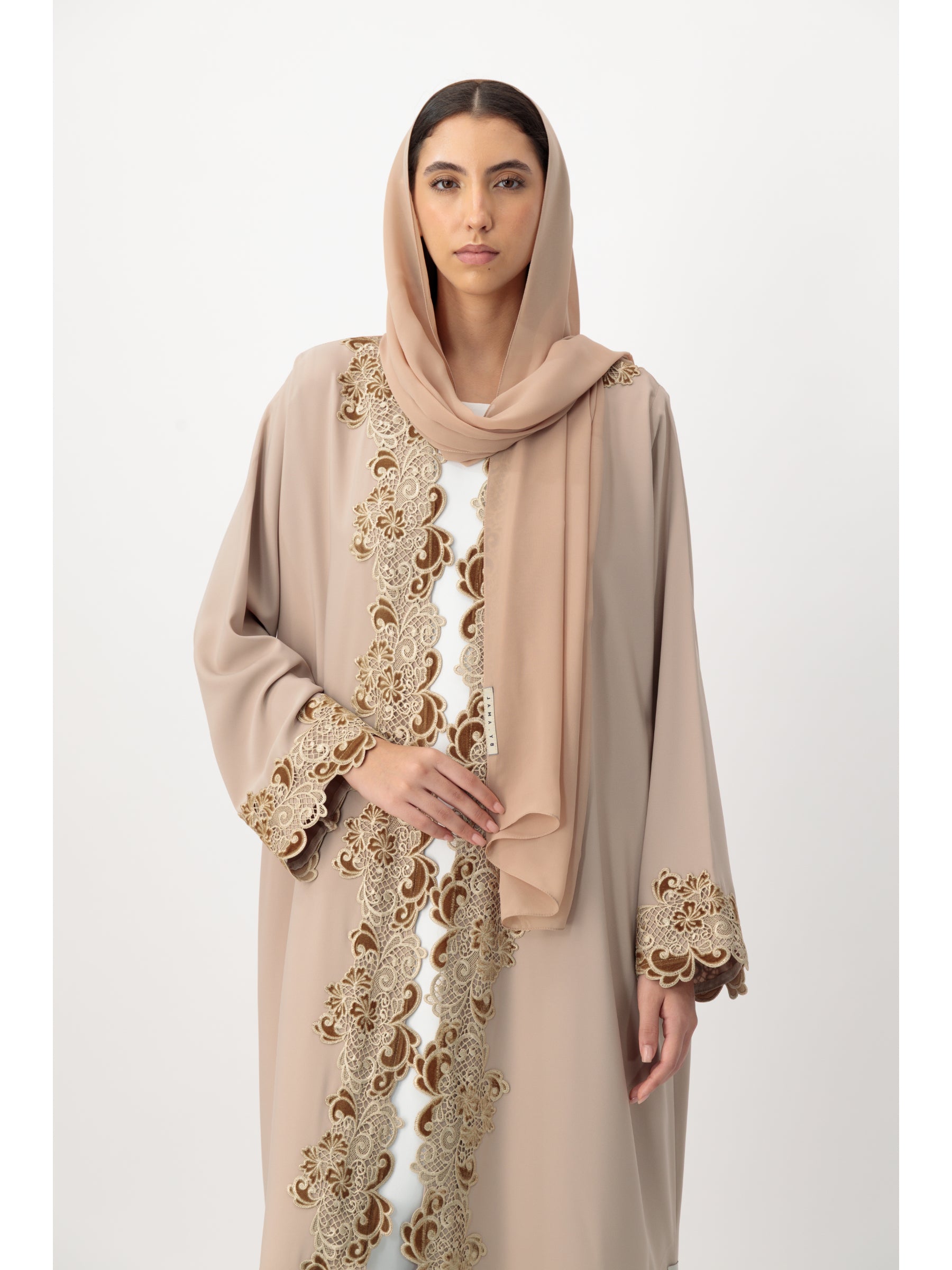 Lace Nude Abaya