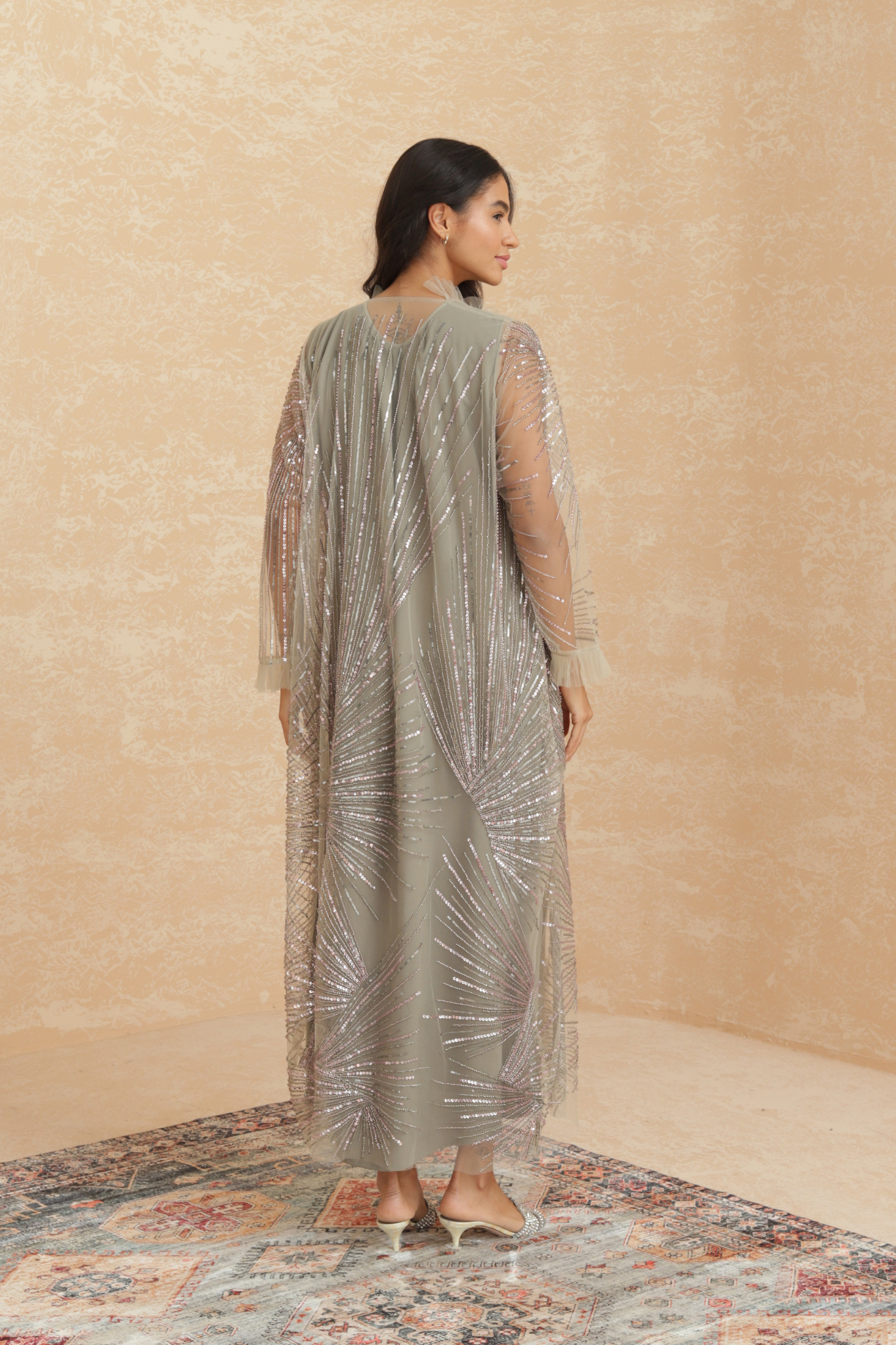 Dandelion Dress - Olive Embellished Tulle