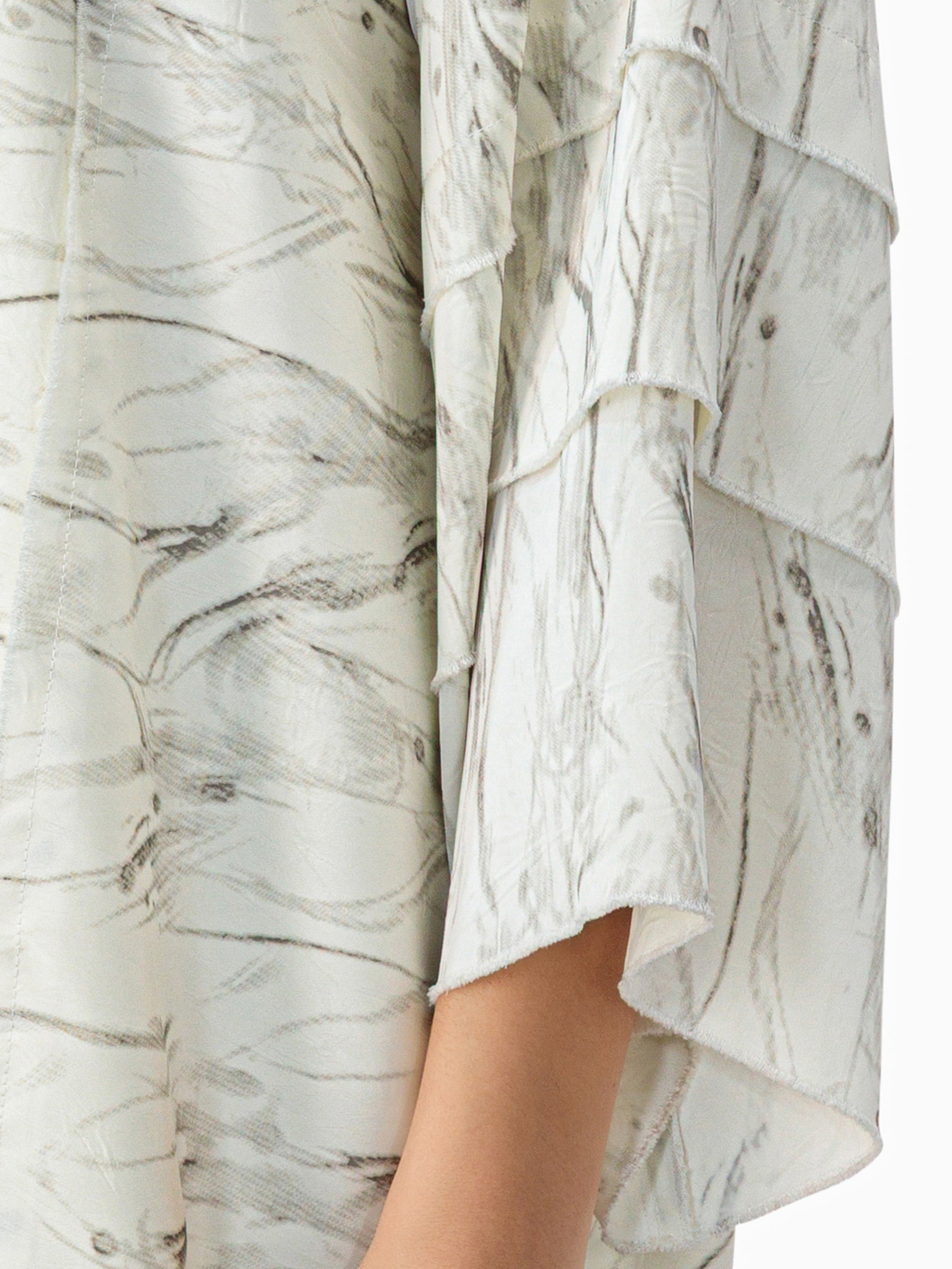 Cut Out Jacquard Off White Off-White Abaya