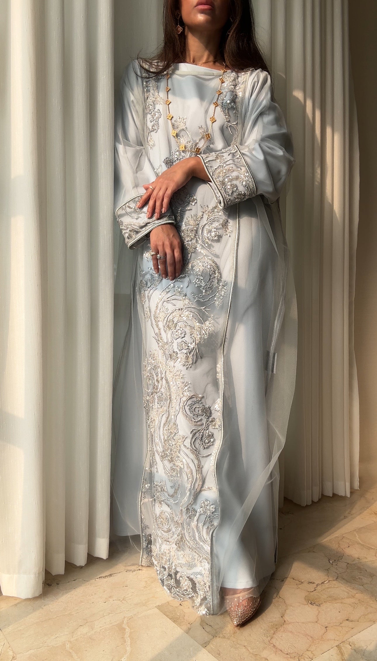 Meili - powder blue dress