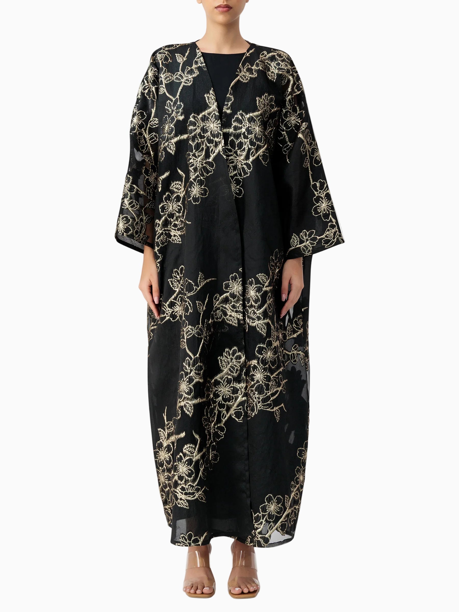 Luxe 03 - Black with Gold Bisht Abaya