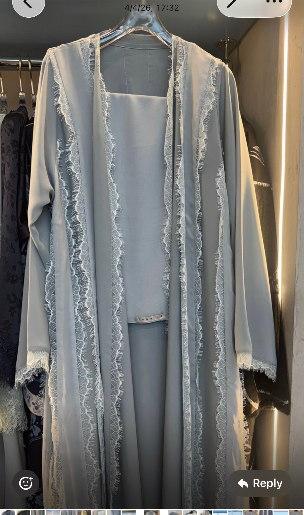 Aveline (Icy Blue Abaya )