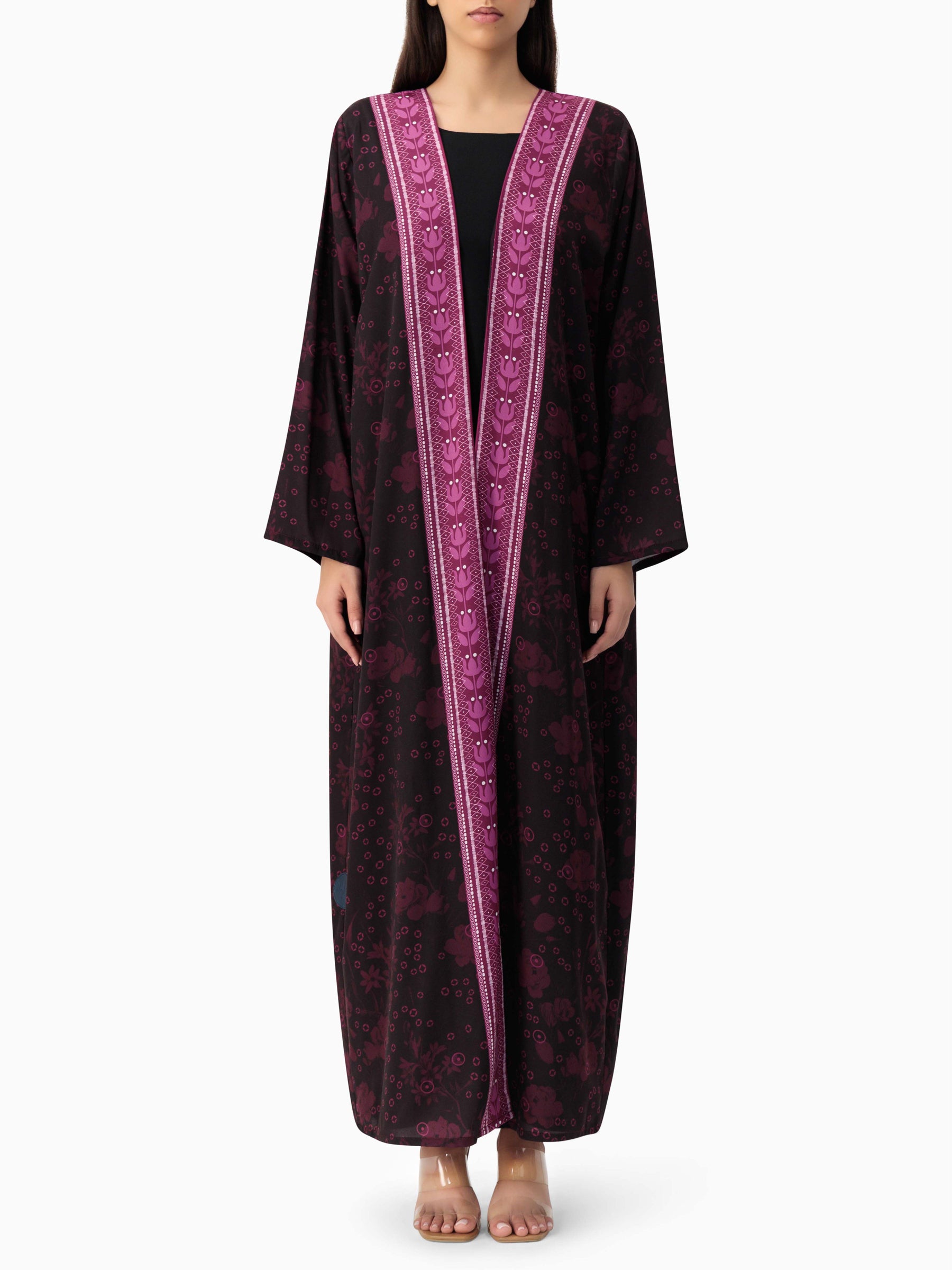 BRX print - Purple Abaya