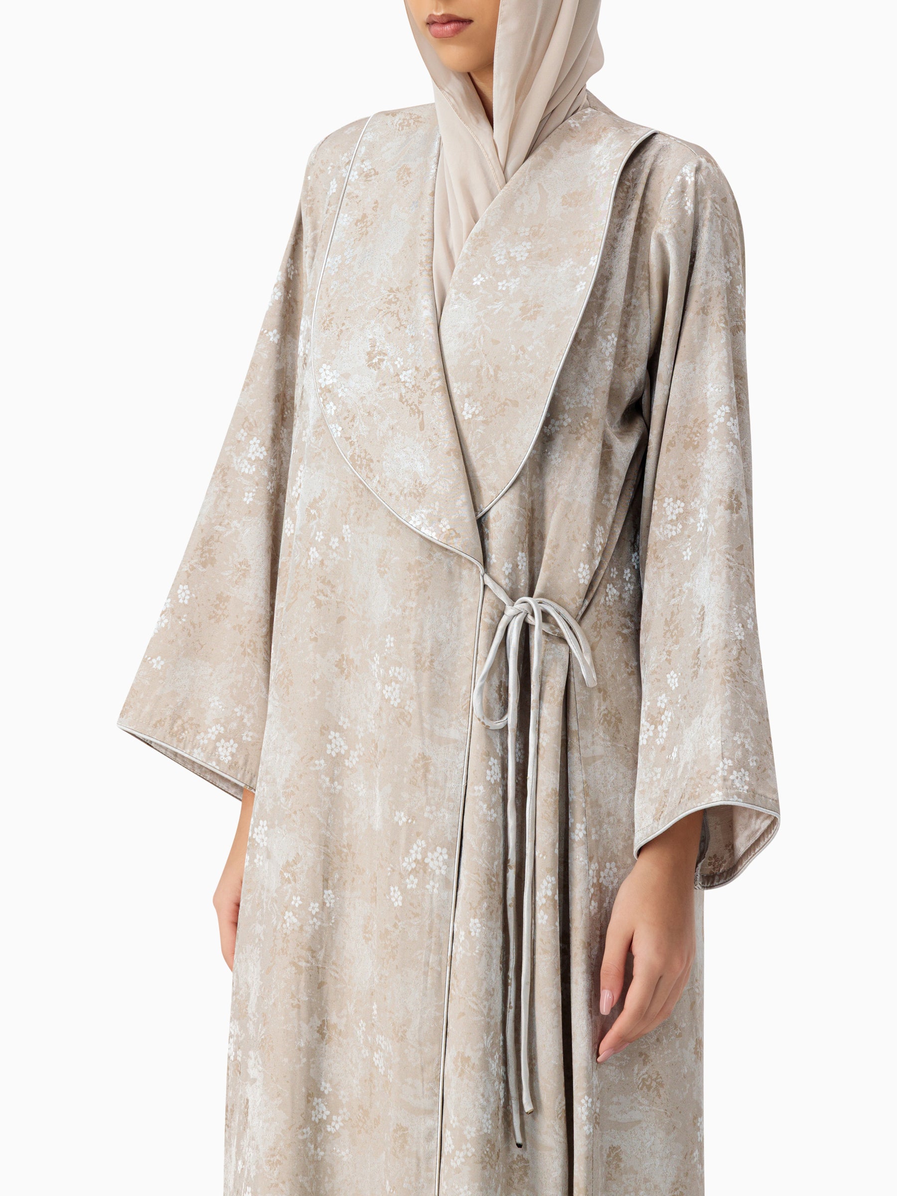 Blossom - Ribbon Beige Abaya
