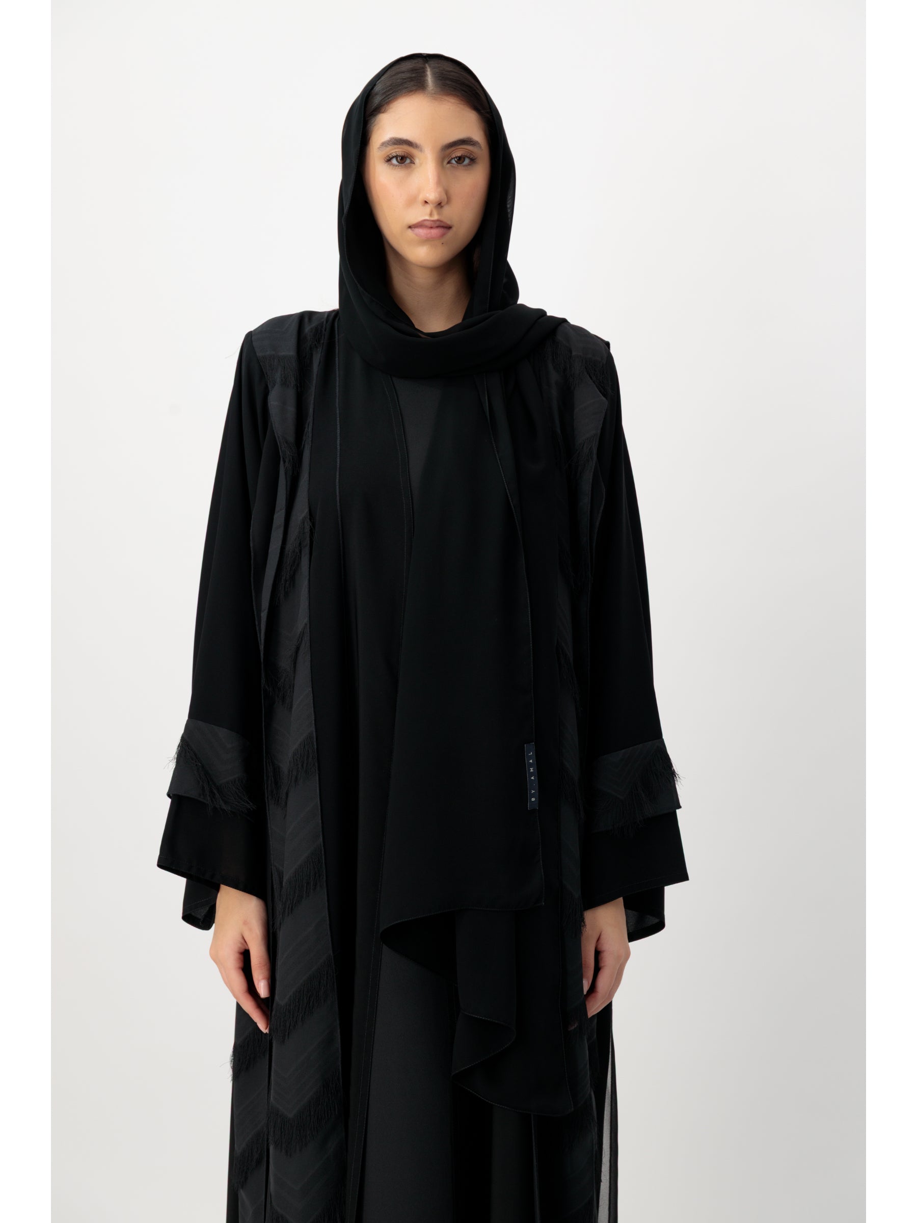 Black Rish Layers Abaya