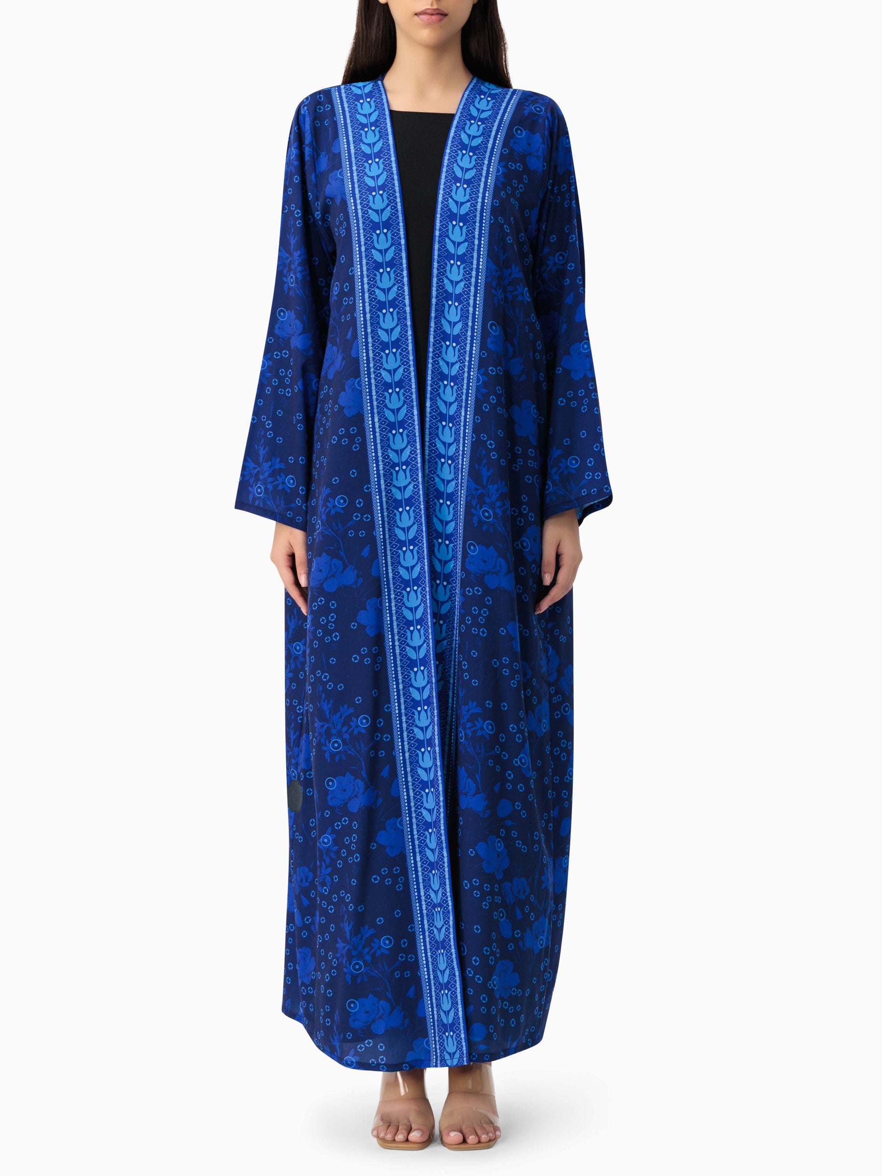 BRX print - Blue Abaya