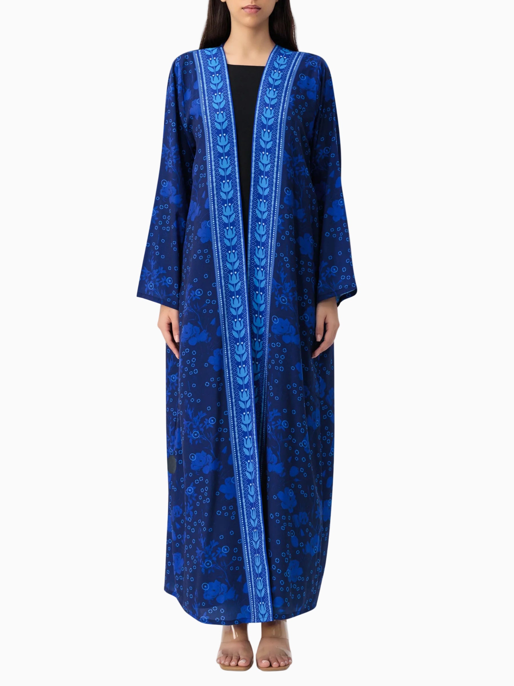 BRX print - Blue Abaya
