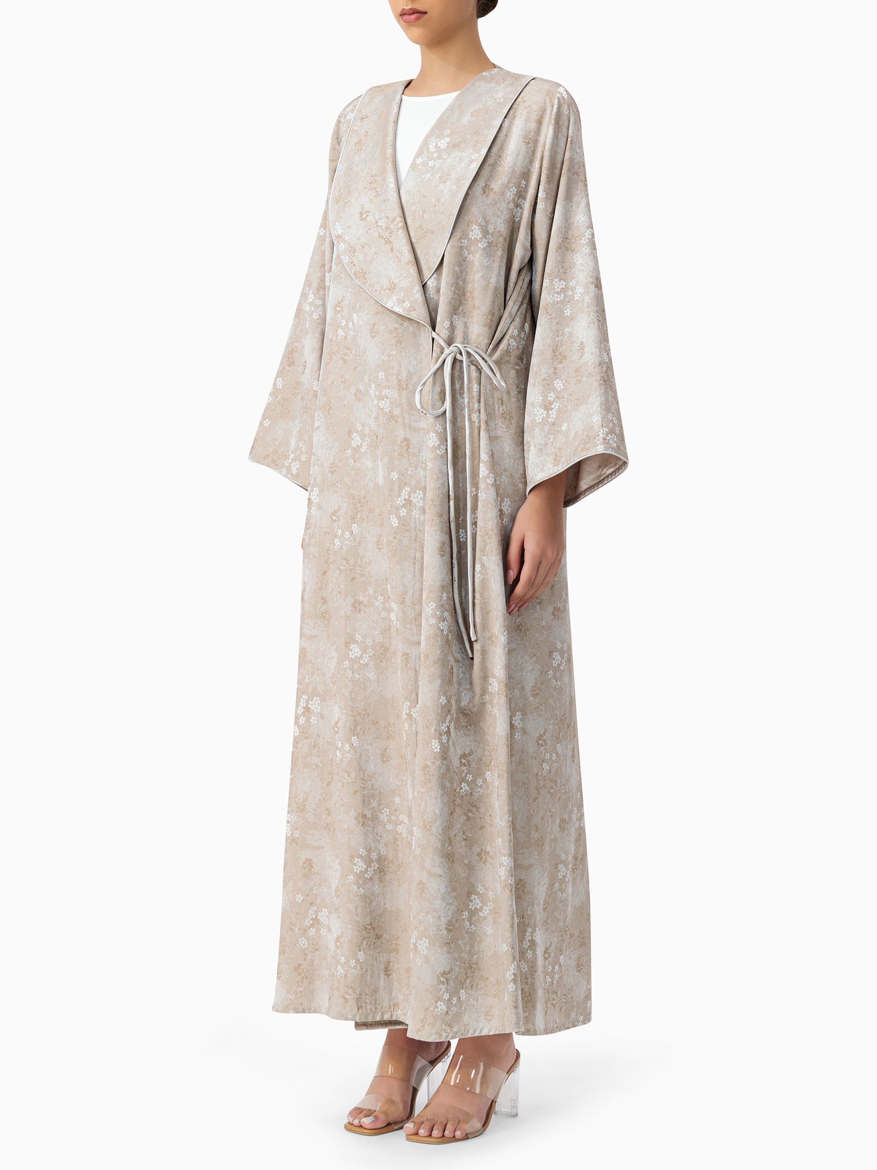 Blossom - Ribbon Beige Abaya