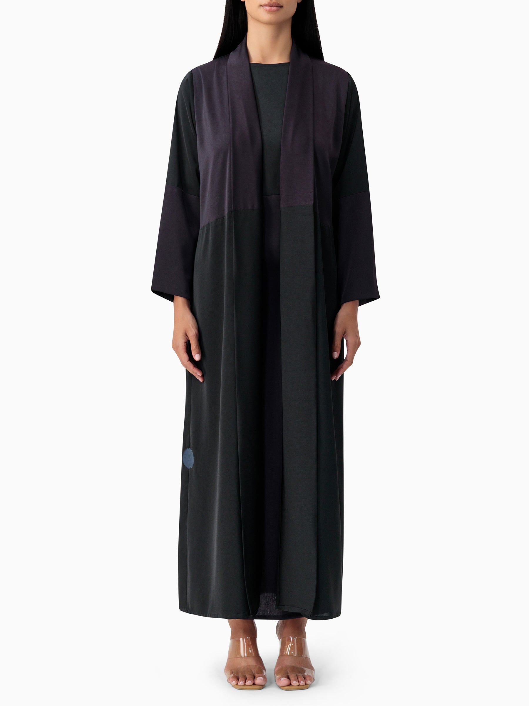 Blocks - Black / Purple Abaya