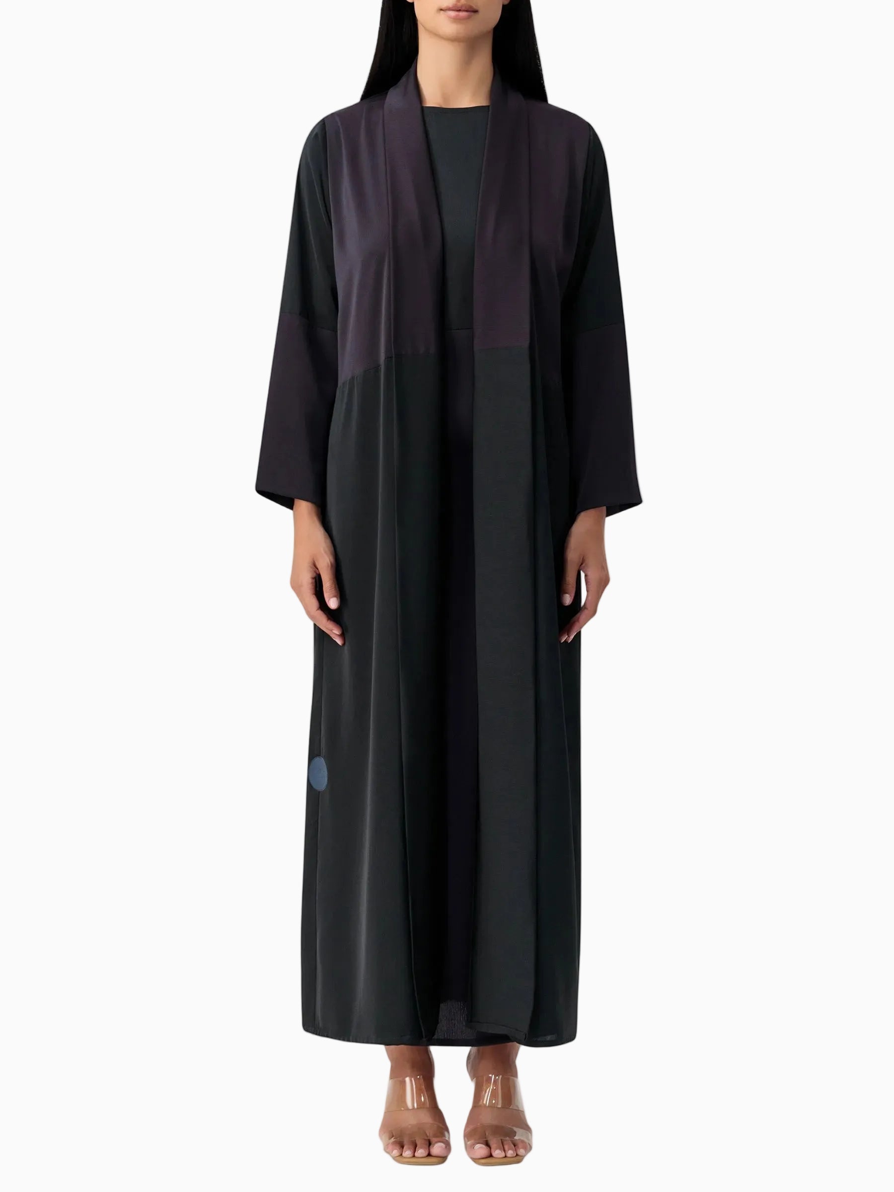 Blocks - Black / Purple Abaya