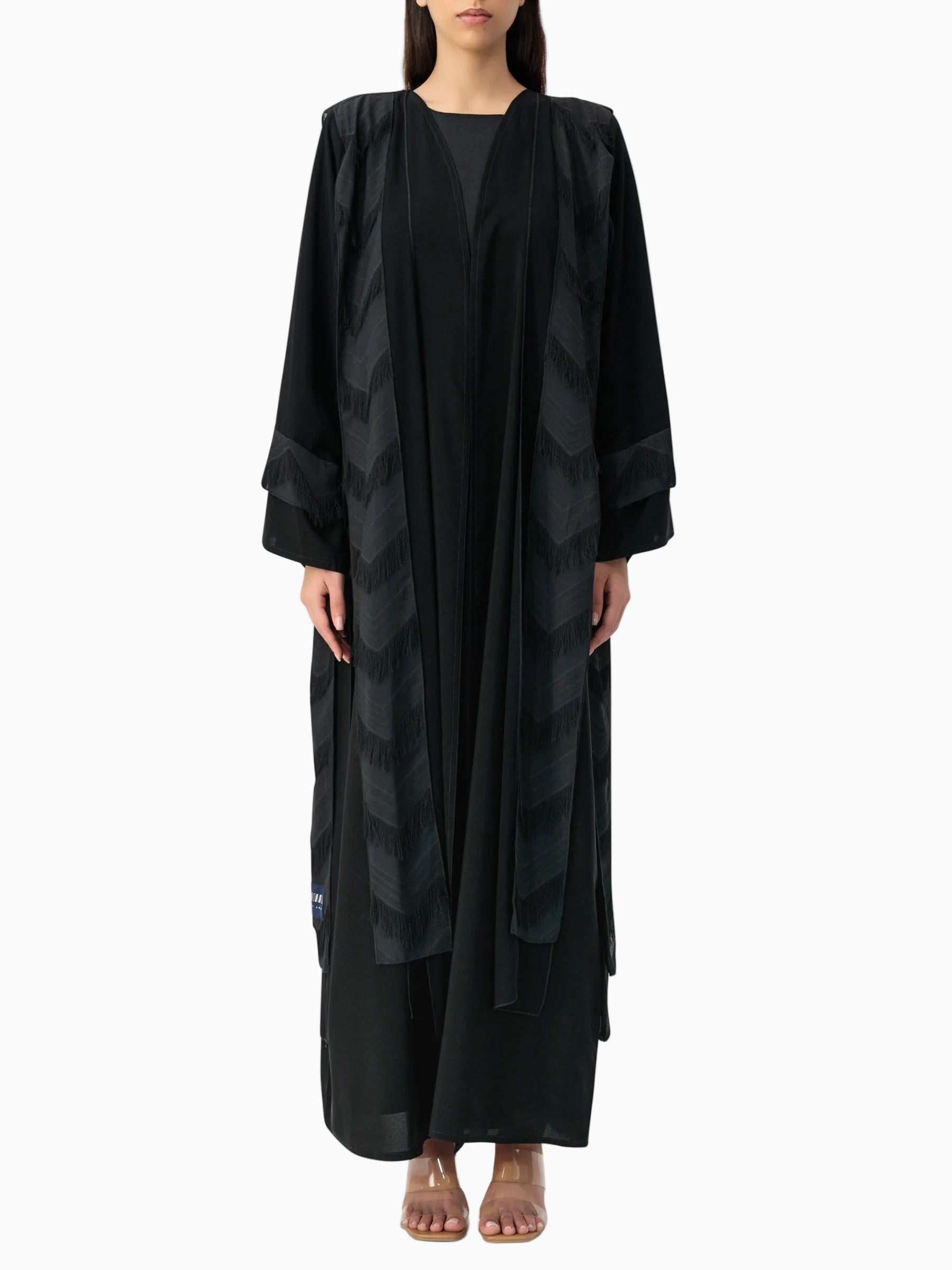 Black Rish Layers Abaya