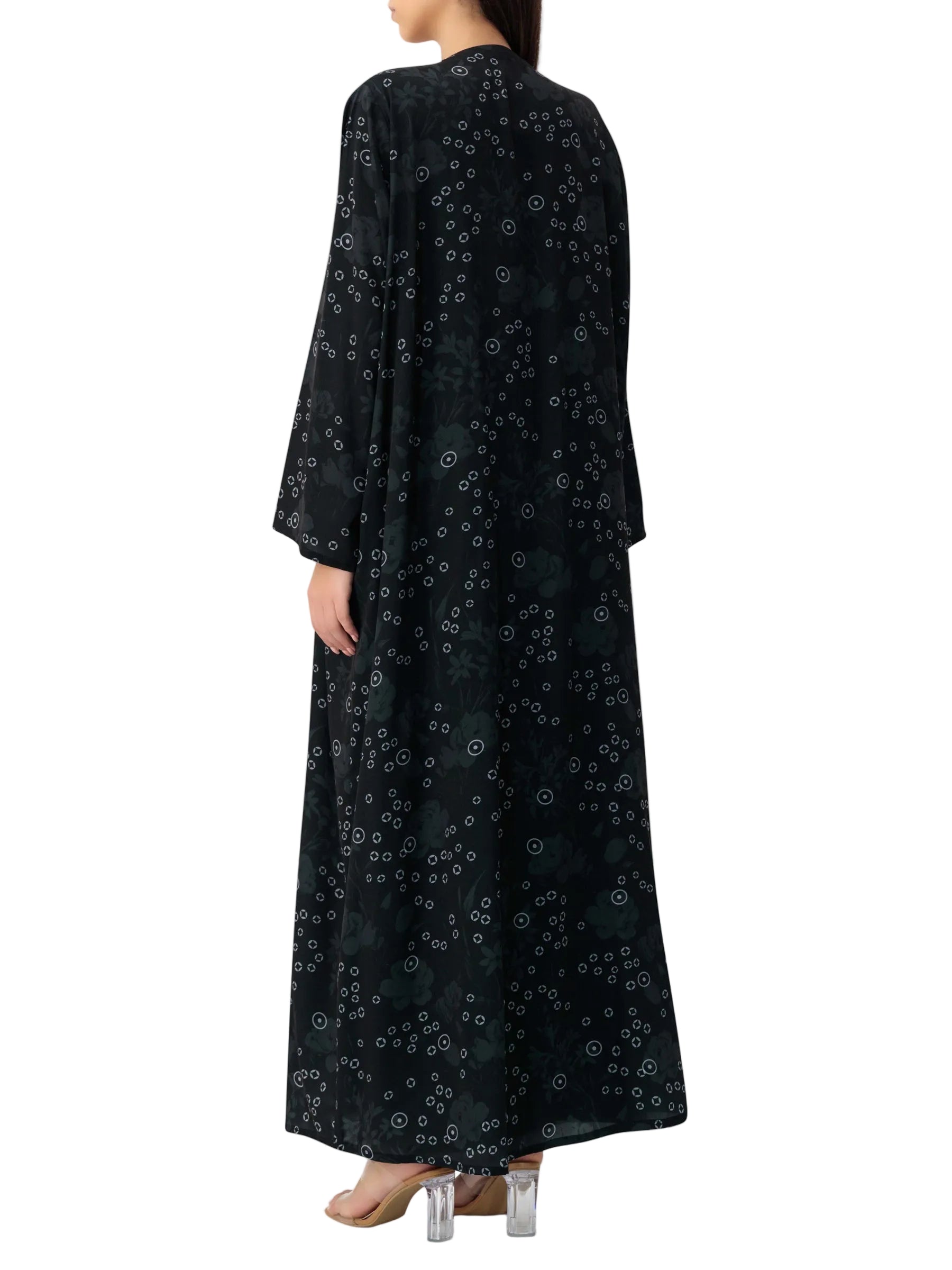 BRX print - Black Abaya
