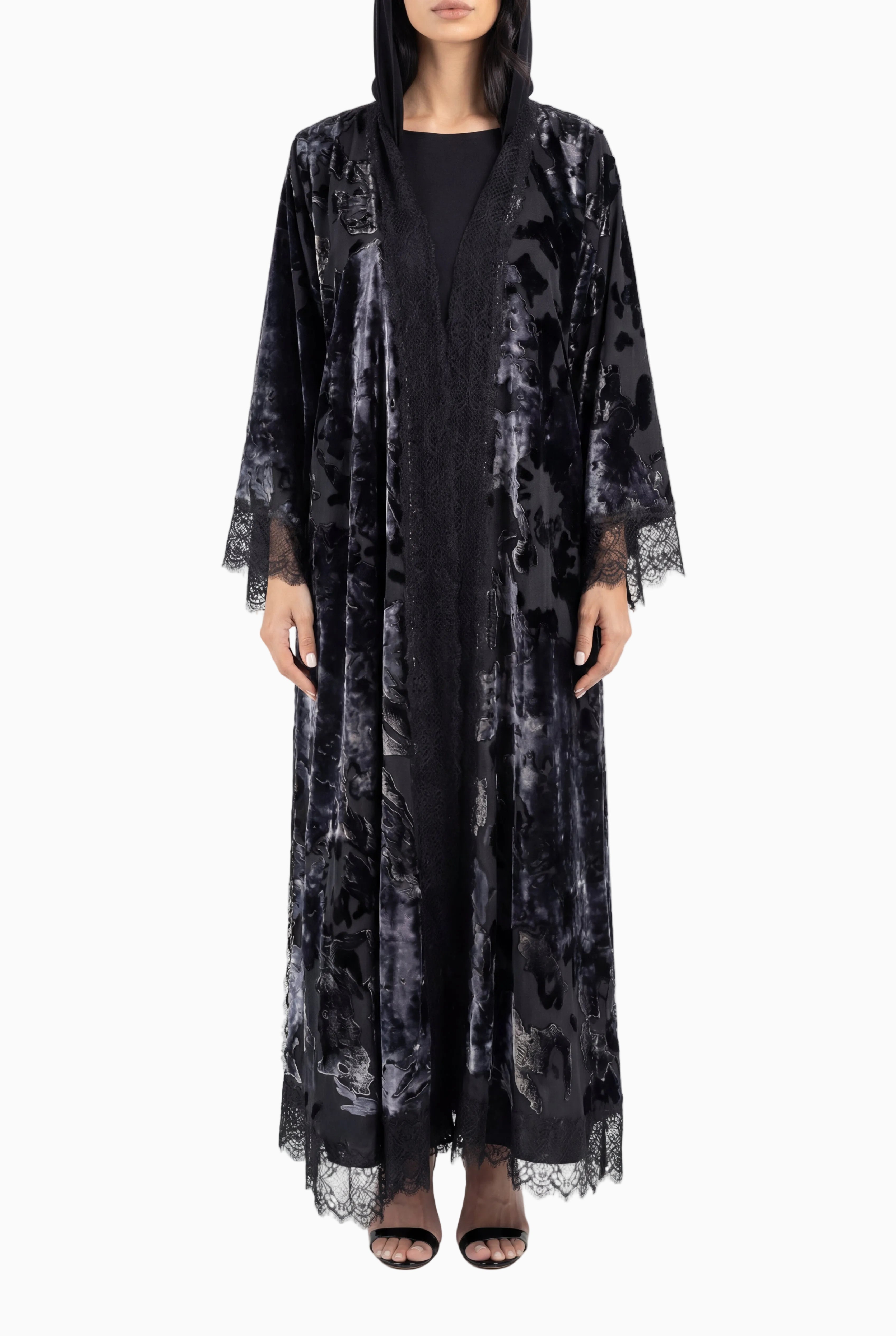 Mirage Lace - Purple Abaya