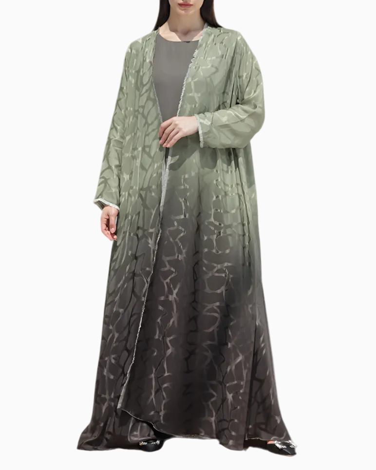 Green Ombré Abaya