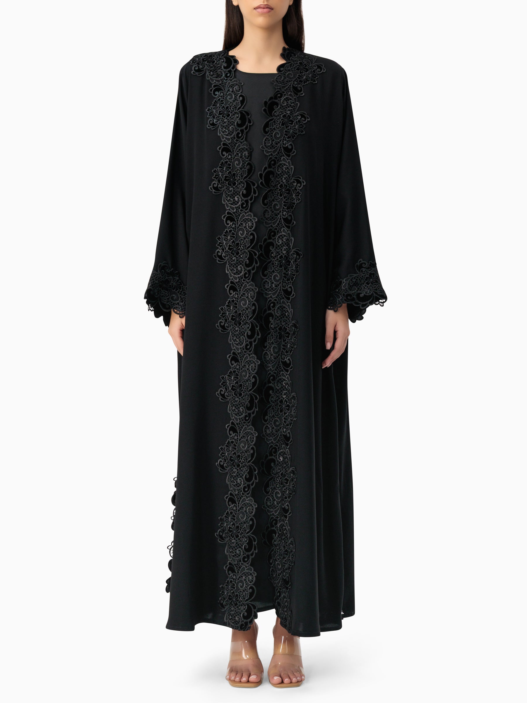 Lace Black Abaya