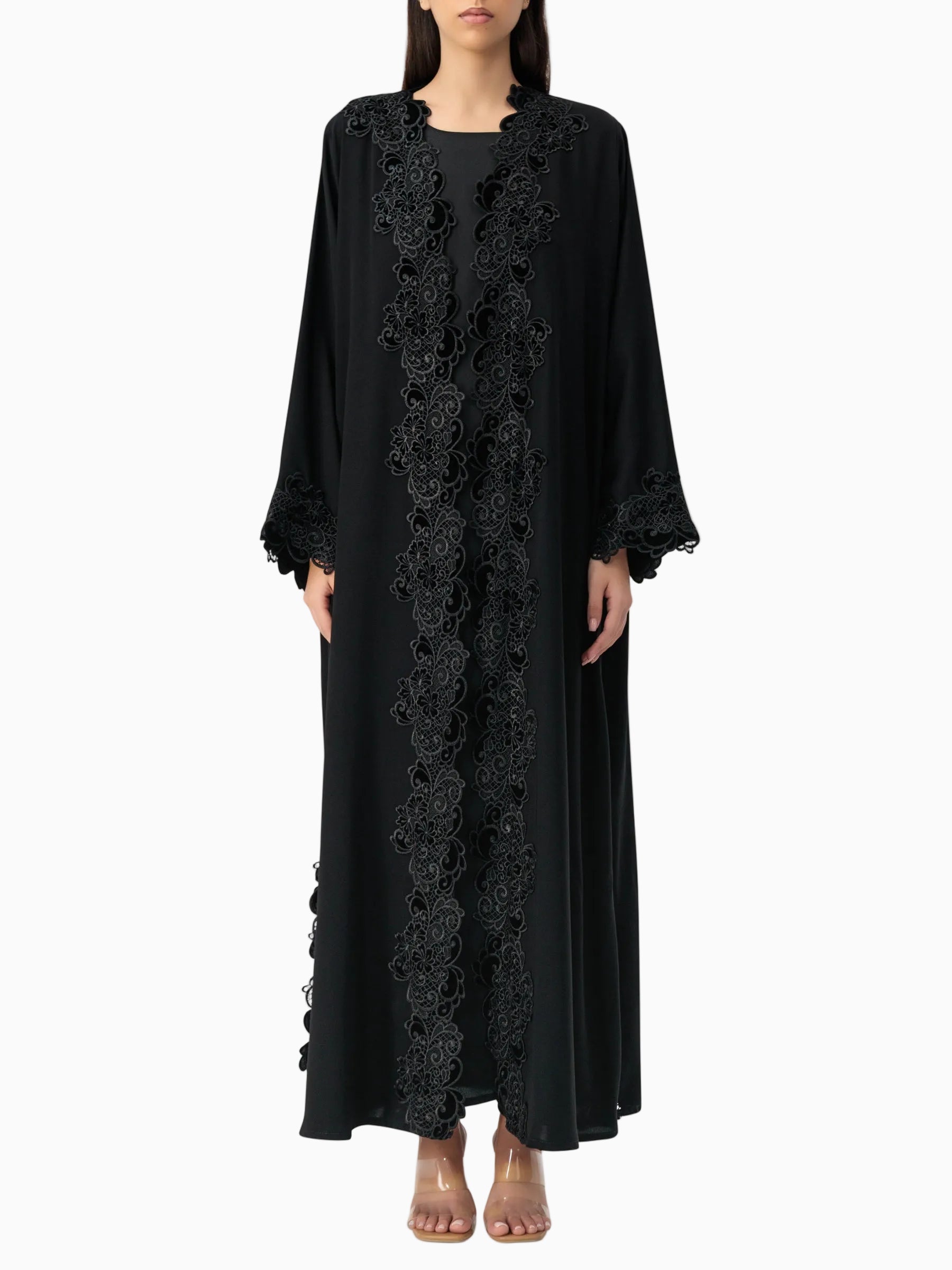 Lace Black Abaya