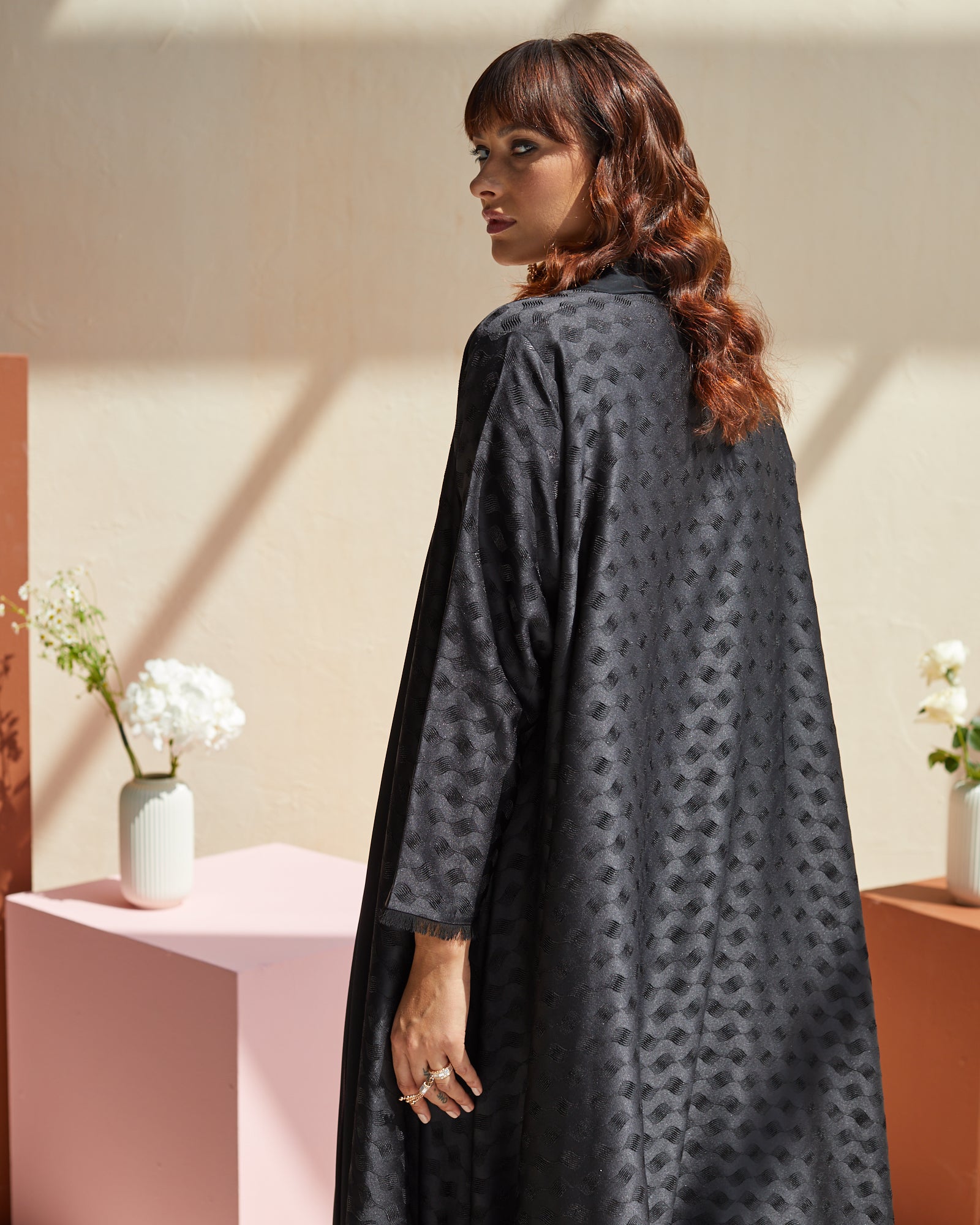 Swan Set - Black Abaya and Dress Set