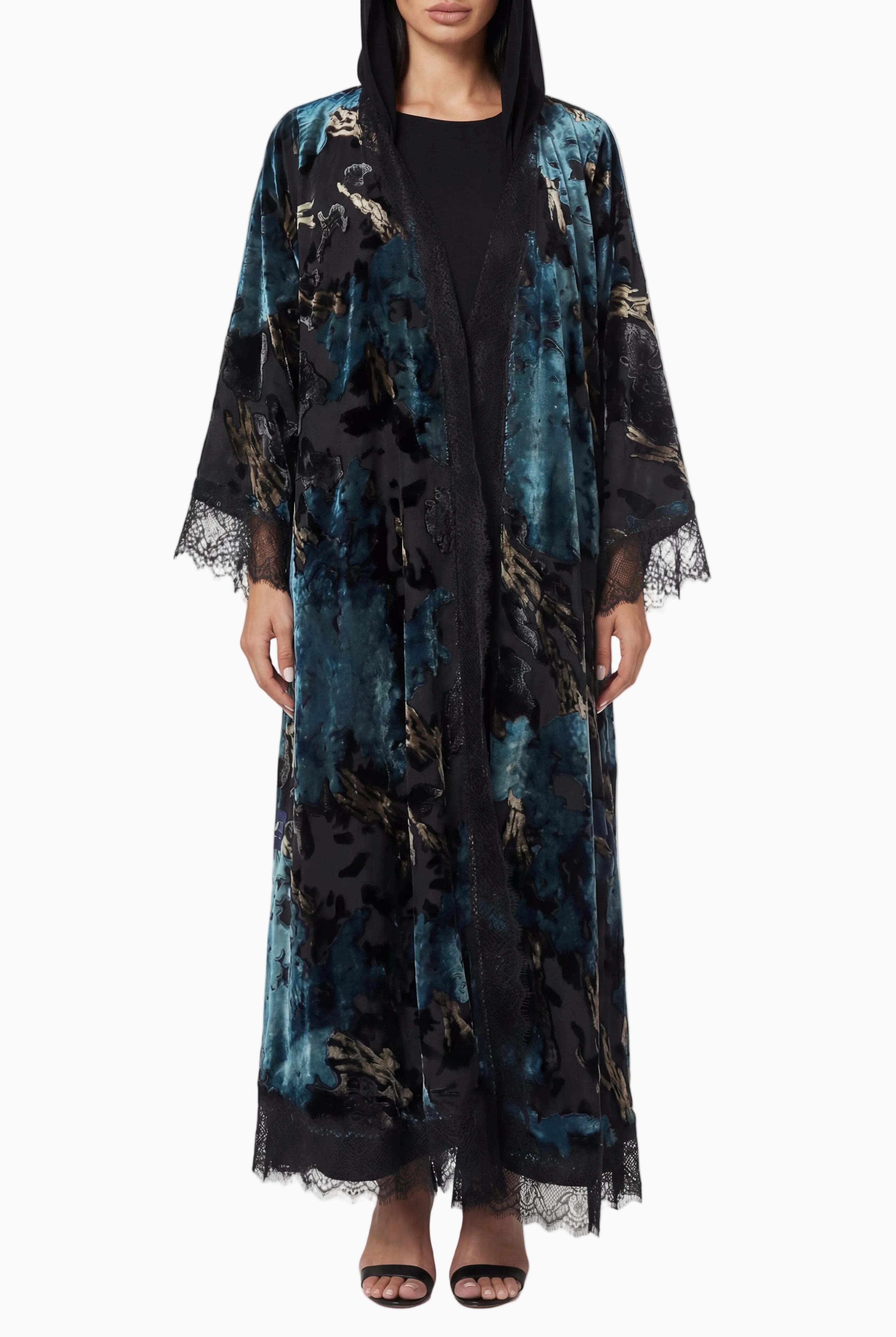 Mirage Lace - Blue Abaya