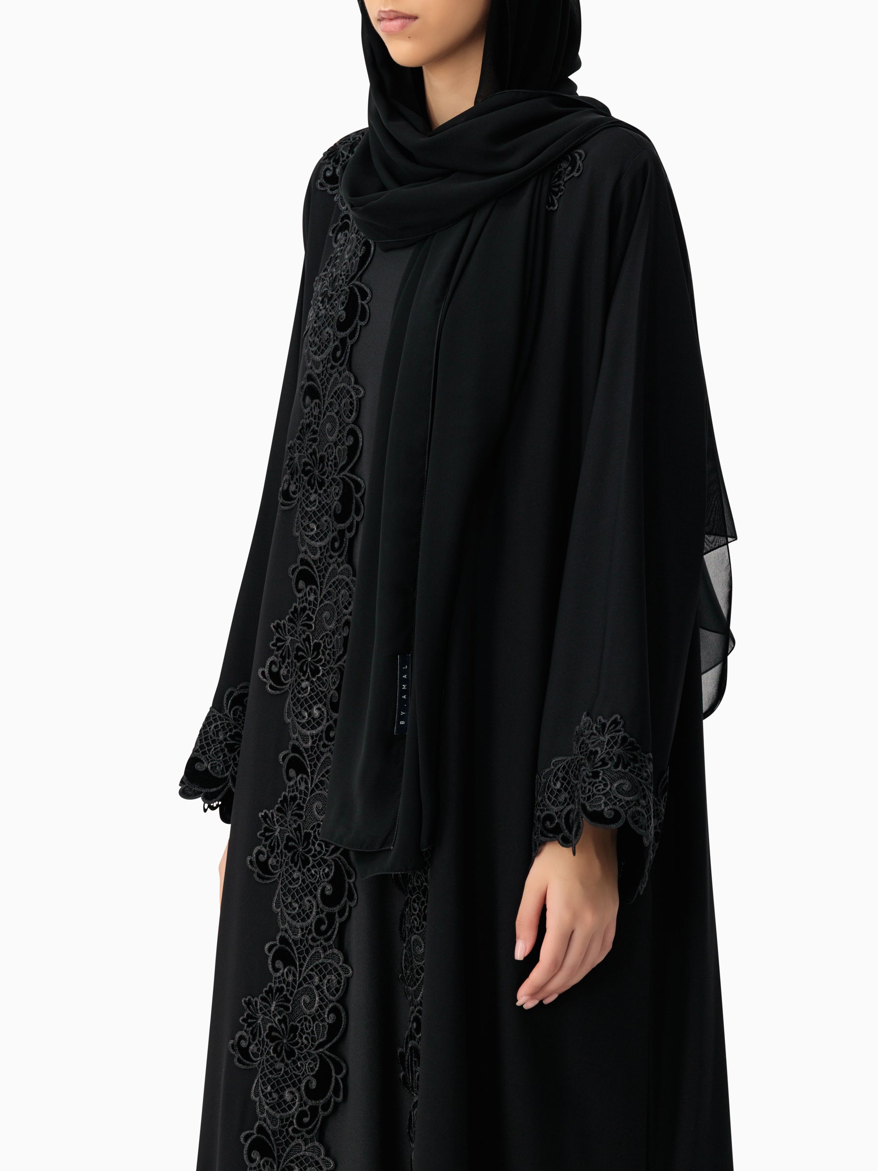 Lace Black Abaya