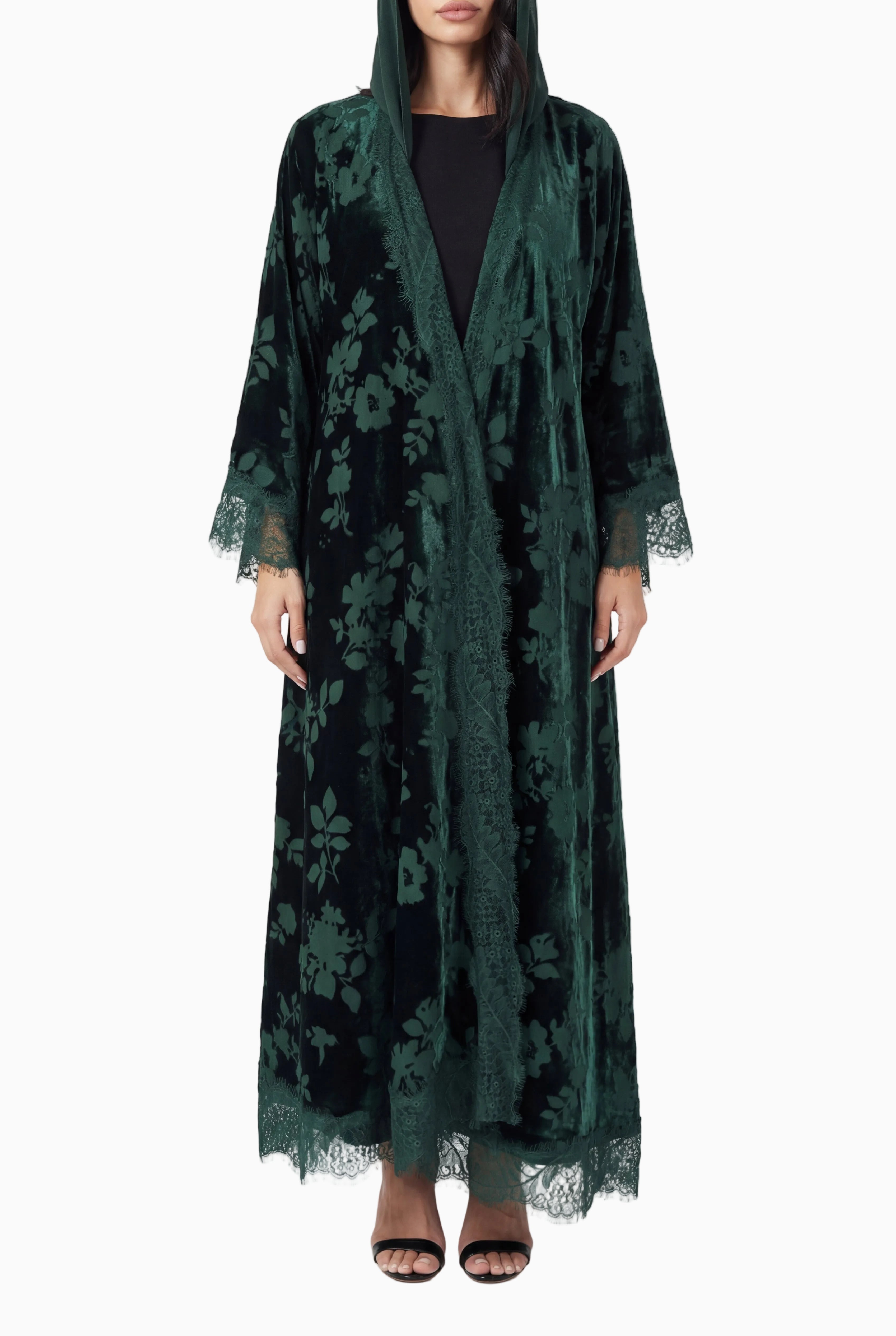 Velvet - Garden Green Abaya