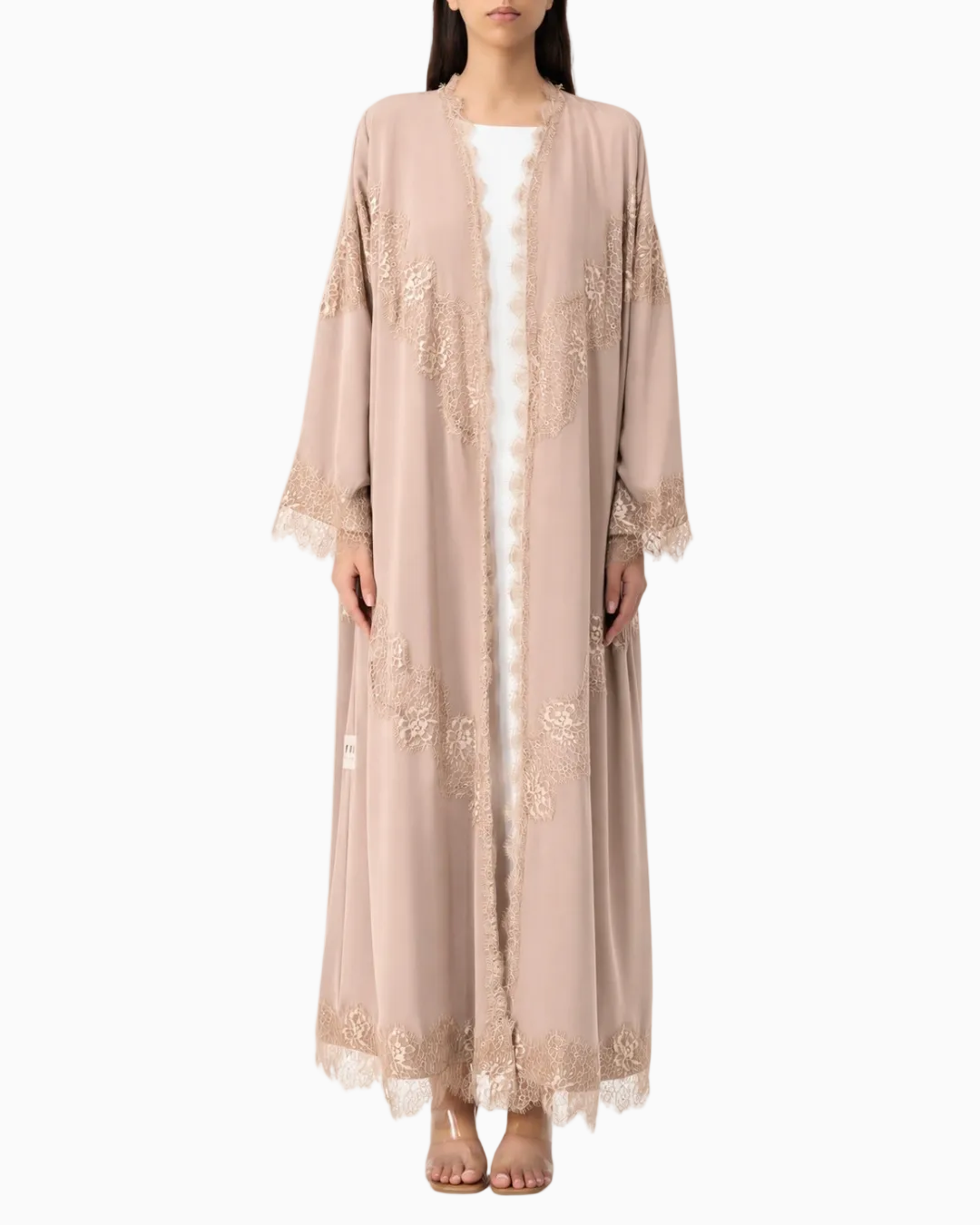 Grace - Lines of Dantel (Beige Abaya)