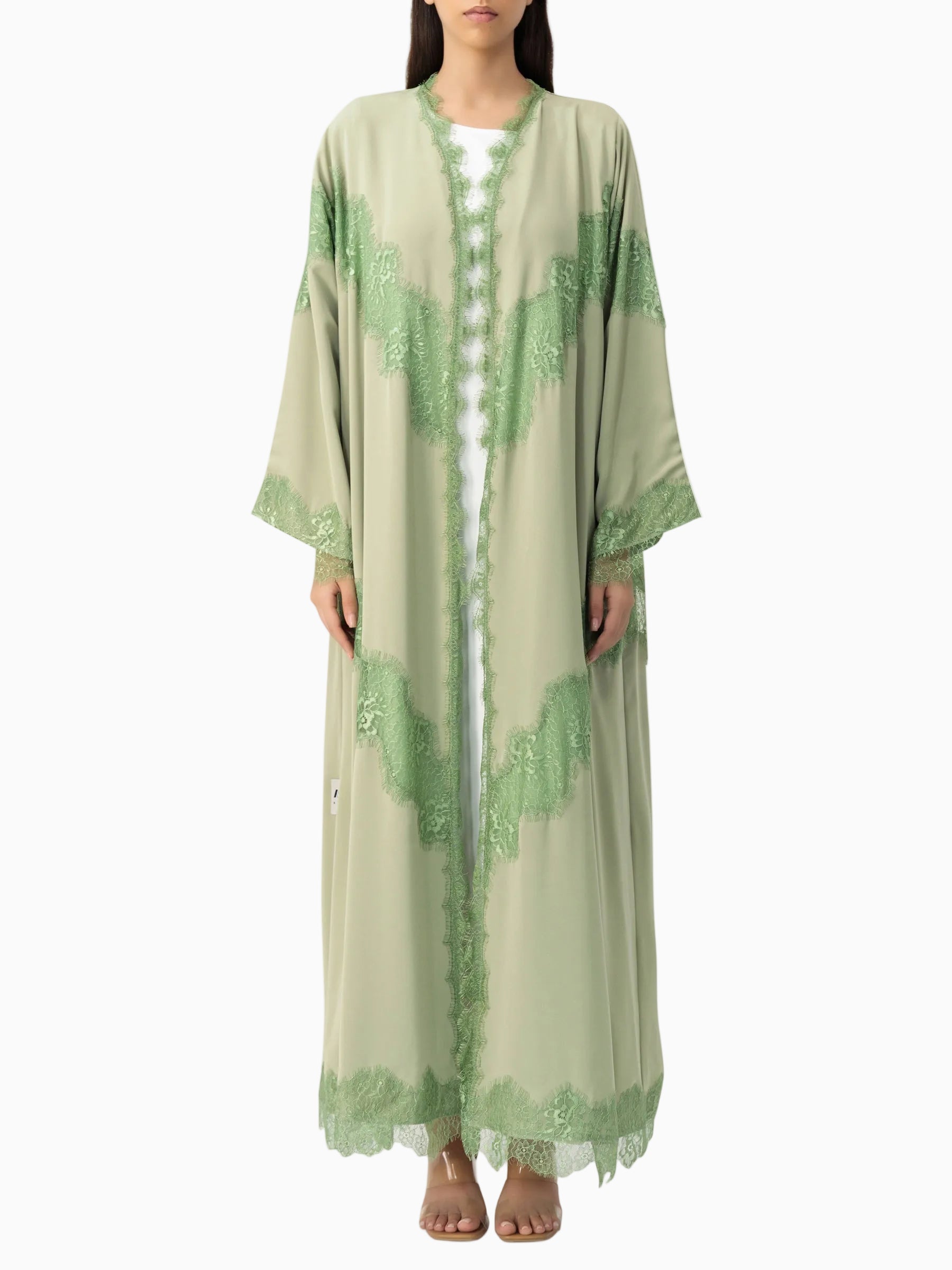 Grace - Lines of Dantel (Matcha Green Abaya)