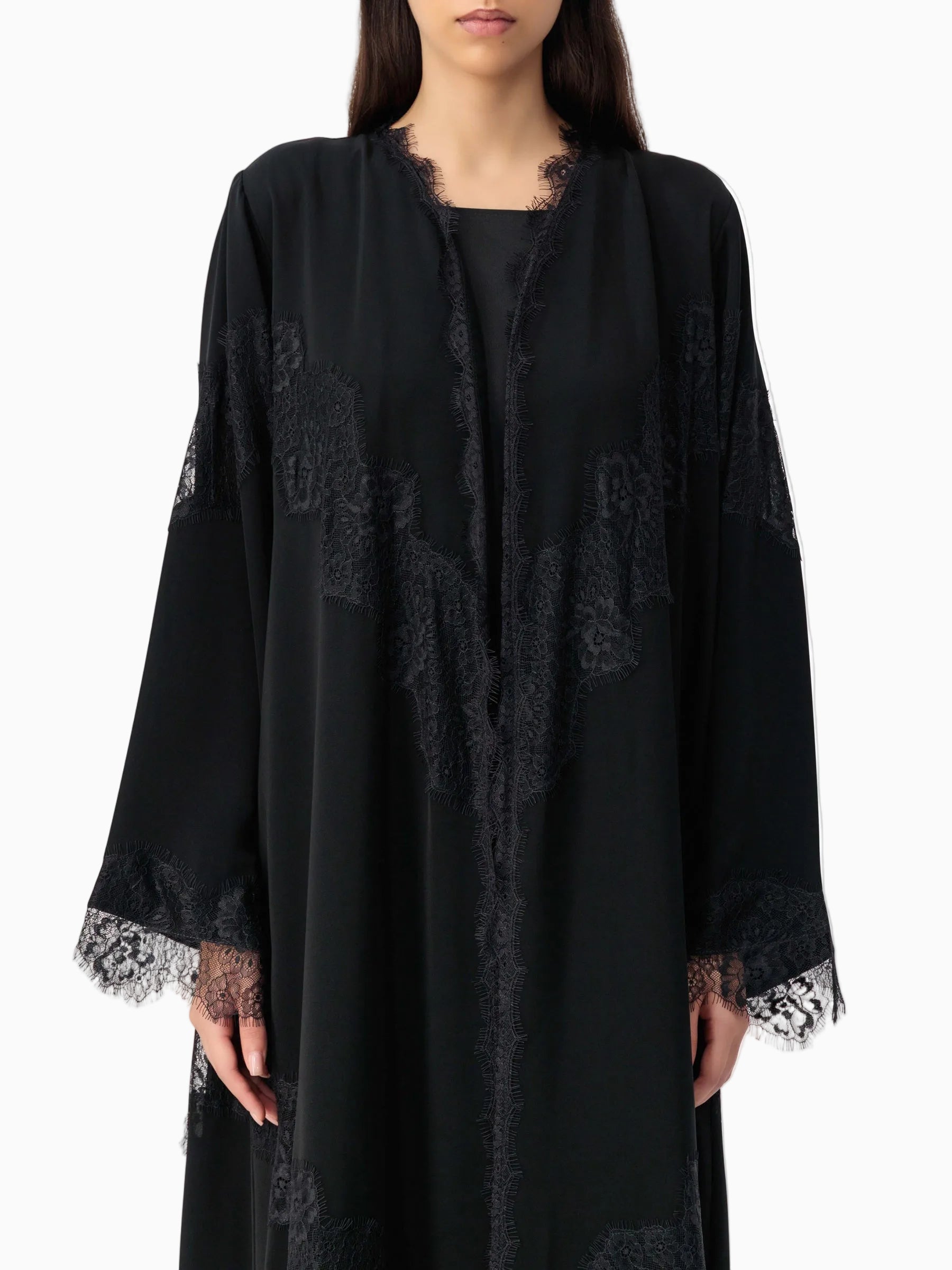 Grace - Lines of Dantel (Black Abaya)