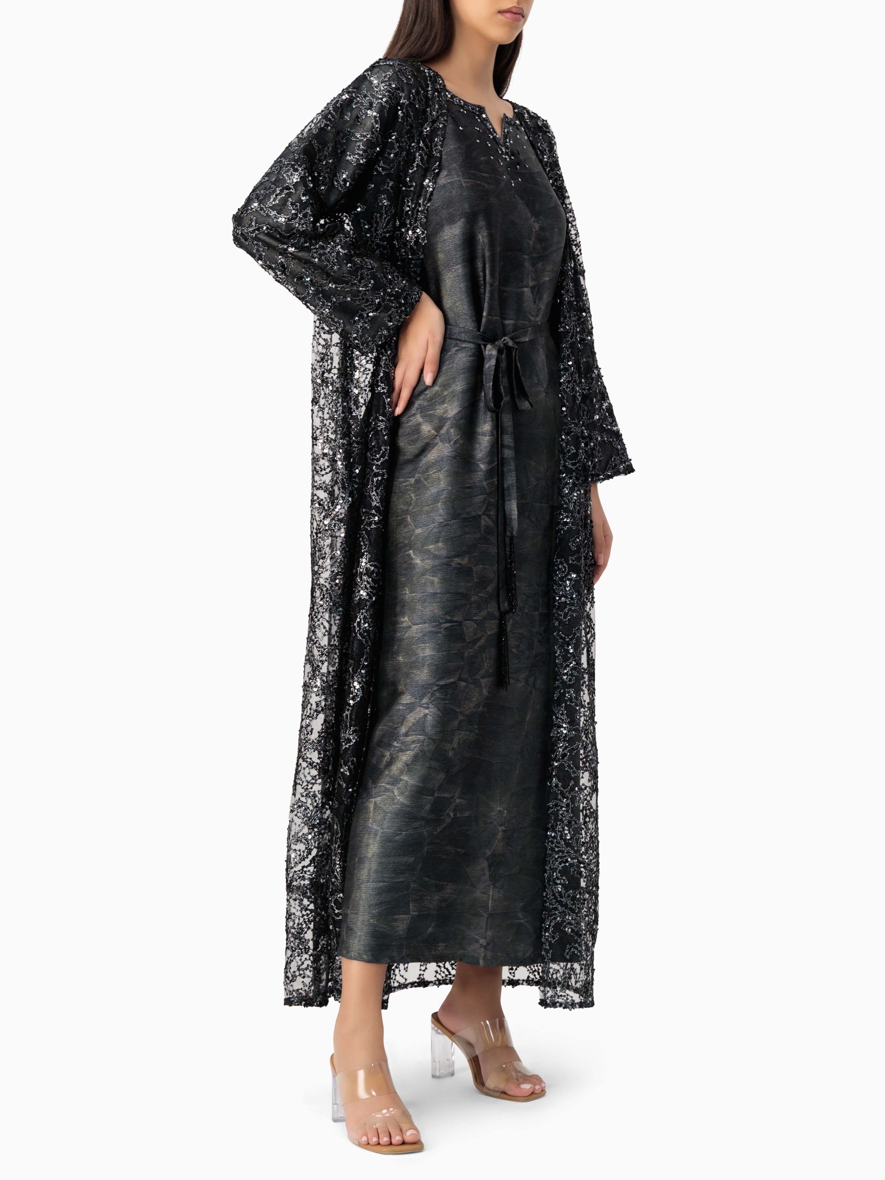 Qamar - Black & Silver dress