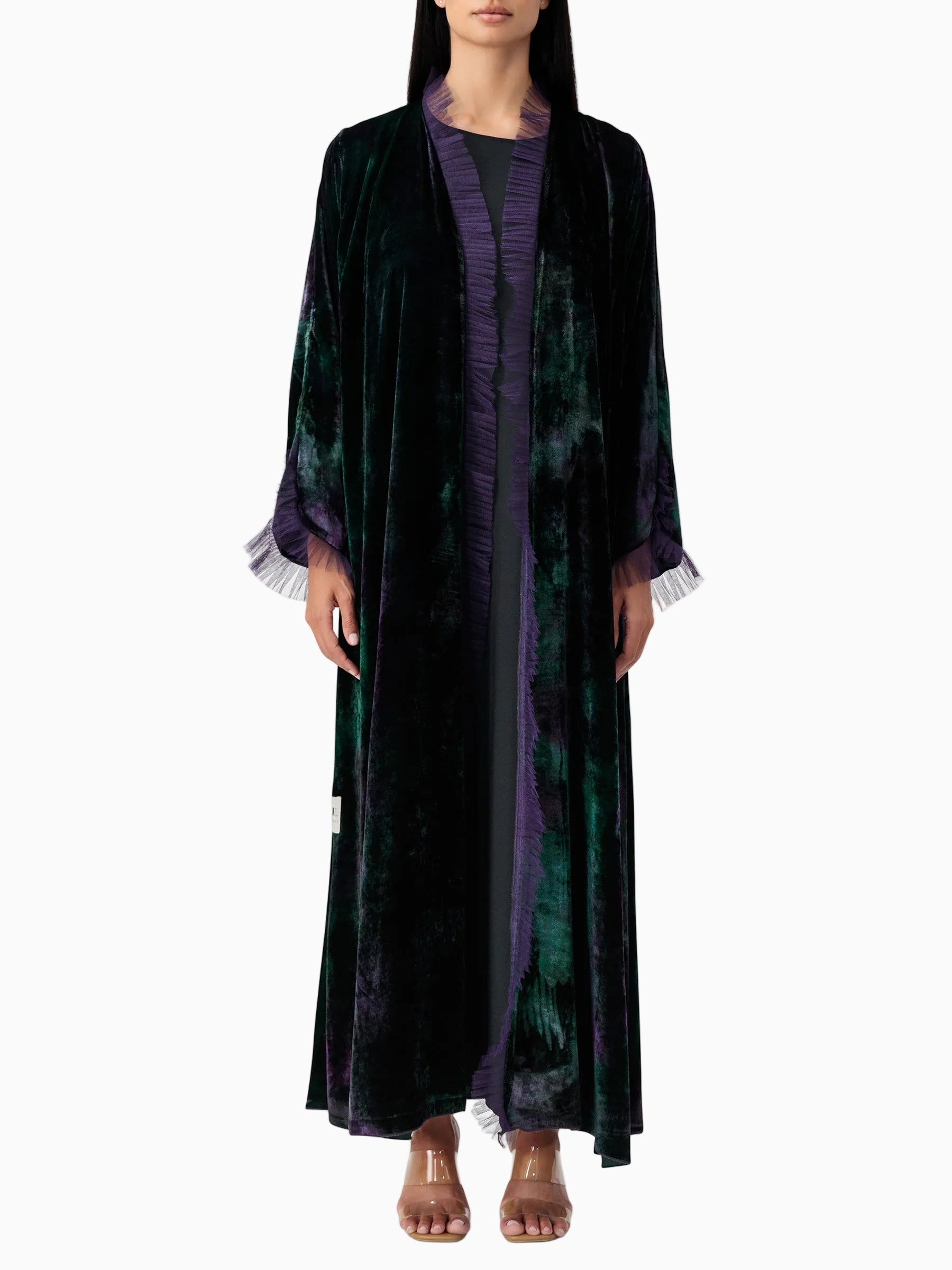 Velvet - Aurora Purple/Green Abaya