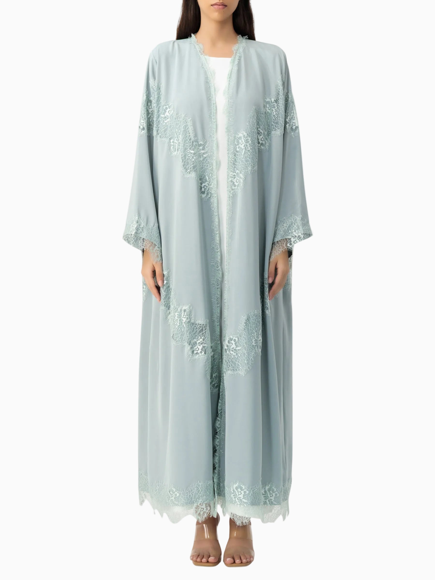 Grace - Lines of Dantel (Sky Blue Abaya)