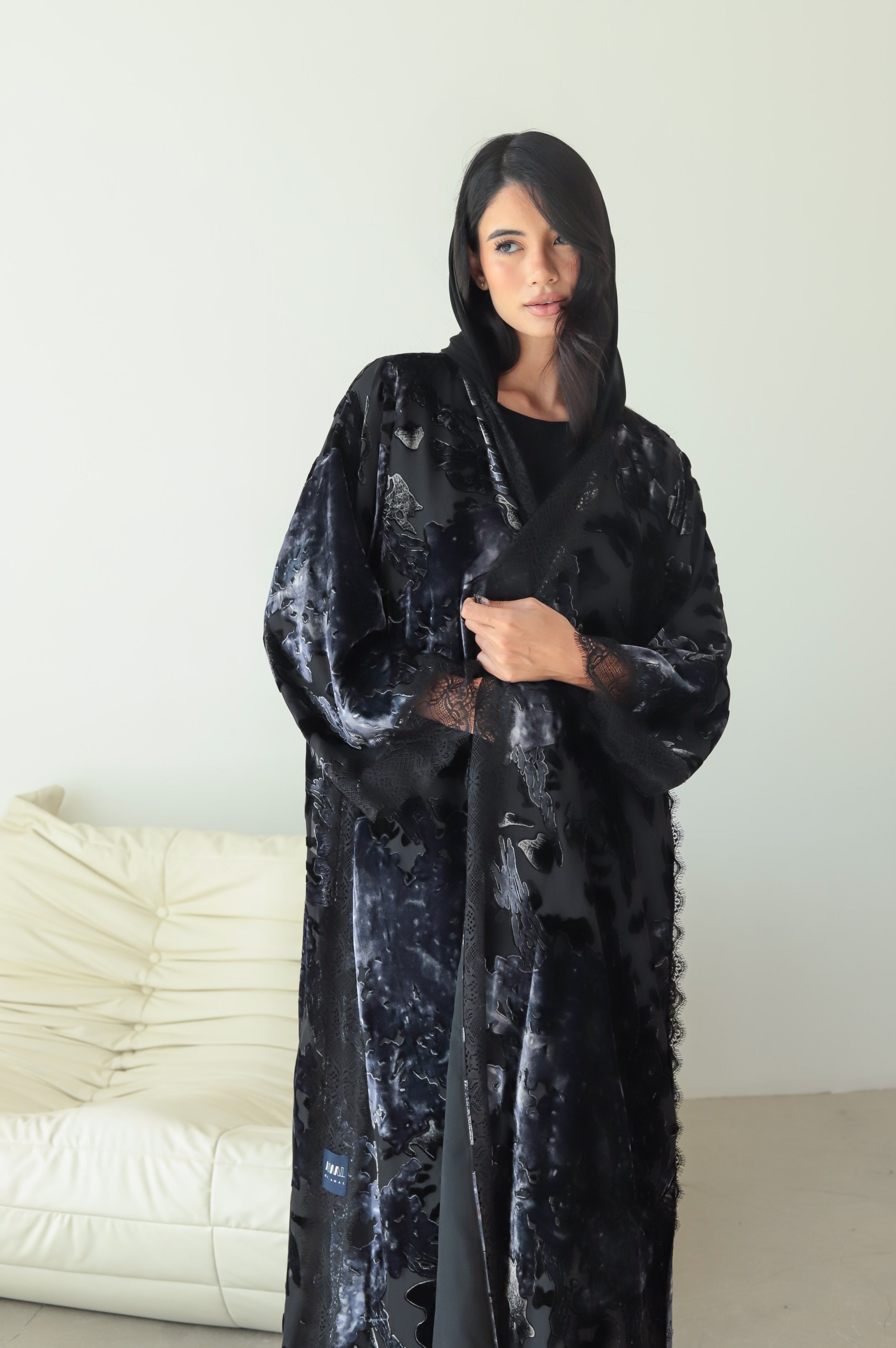 Mirage Lace - Purple Abaya