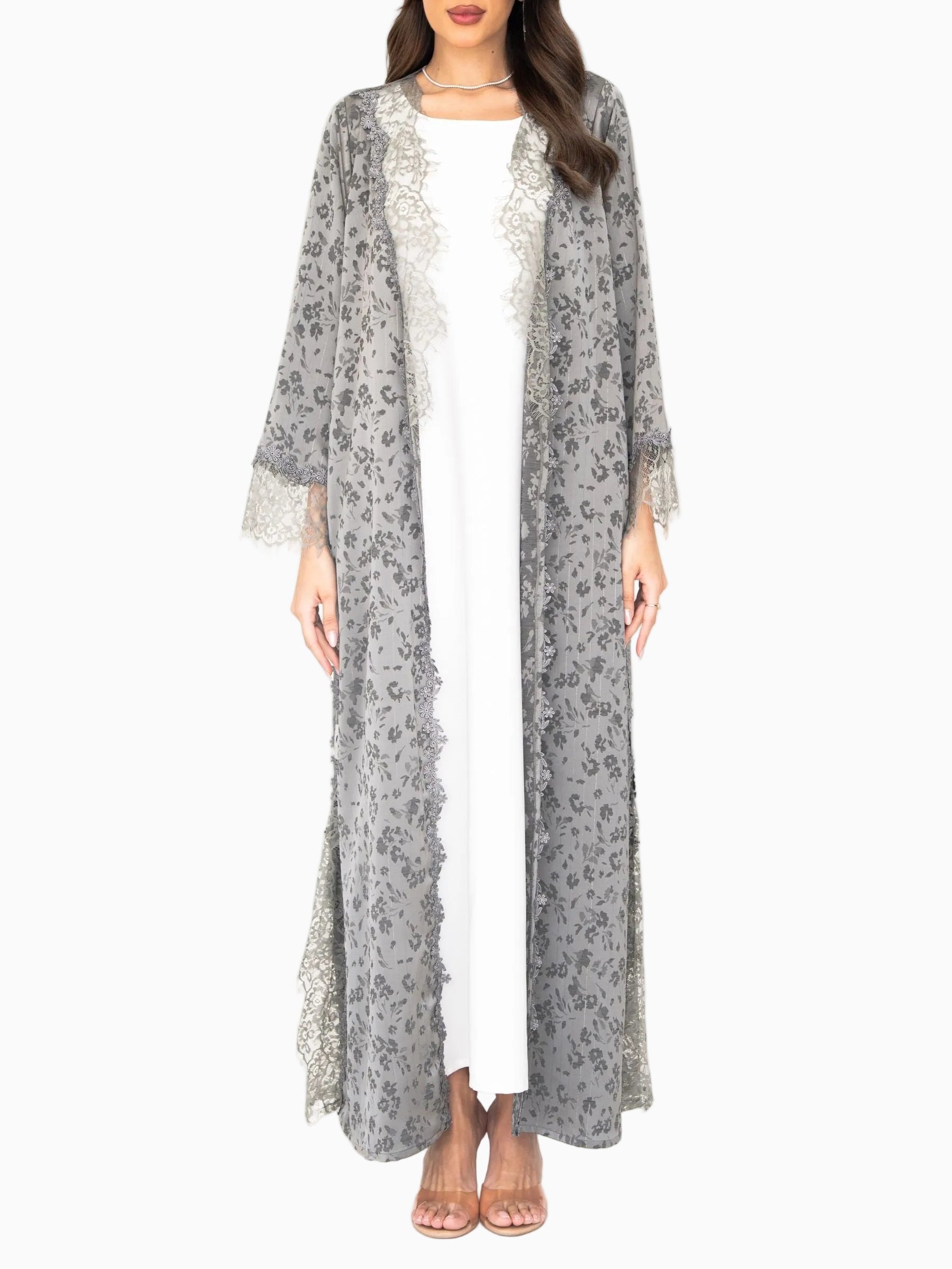 Roselle (Grey Abaya )