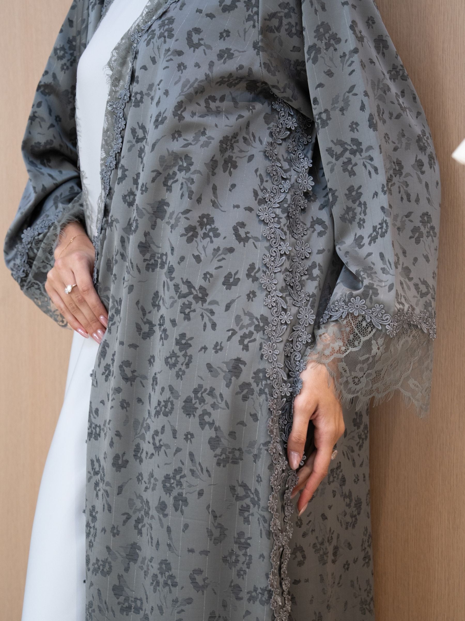 Roselle (Grey Abaya )