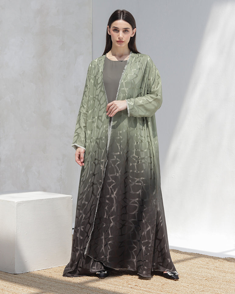 Green Ombré Abaya