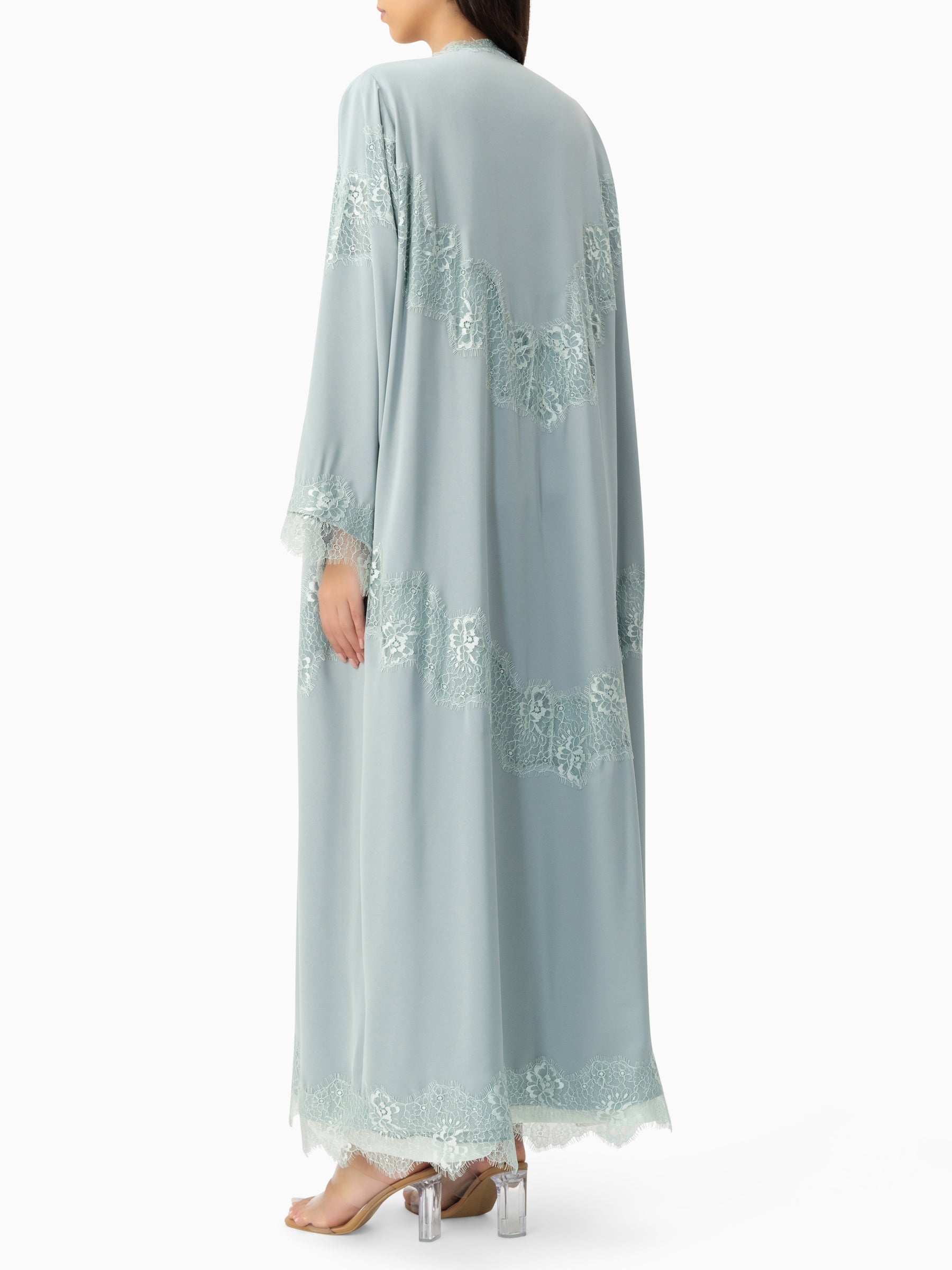 Grace - Lines of Dantel (Sky Blue Abaya)