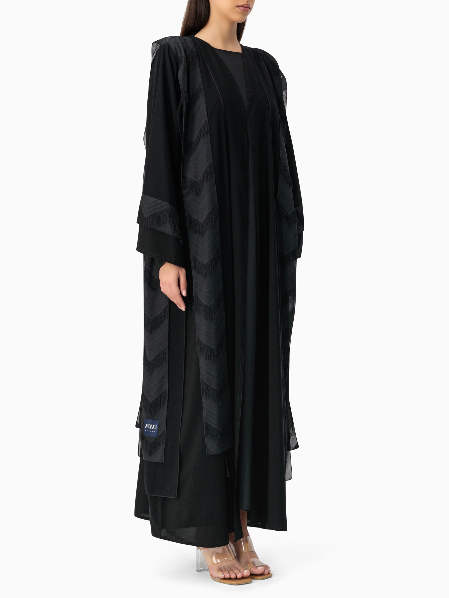 Black Rish Layers Abaya