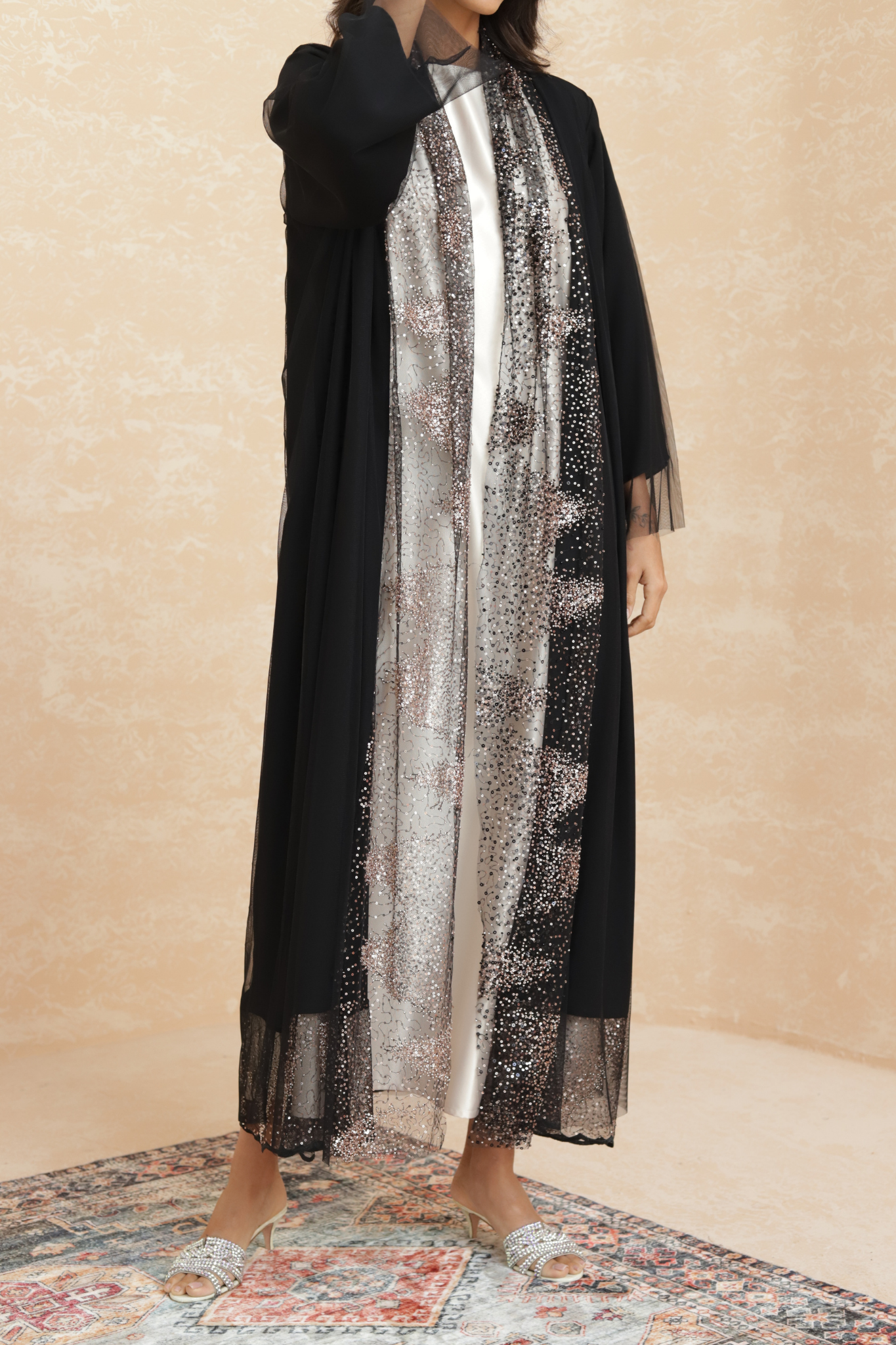 Hala - Rose Gold EmbroideredAbaya
