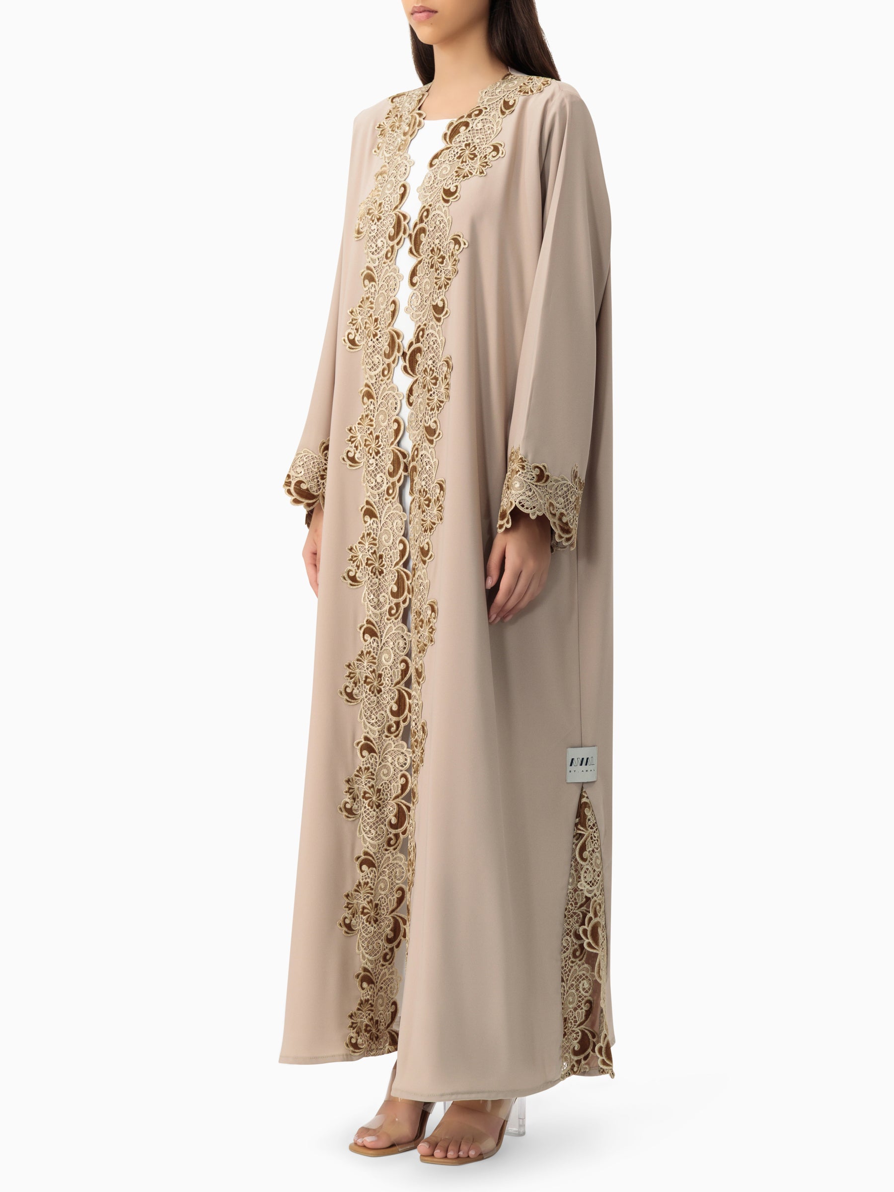 Lace Nude Abaya