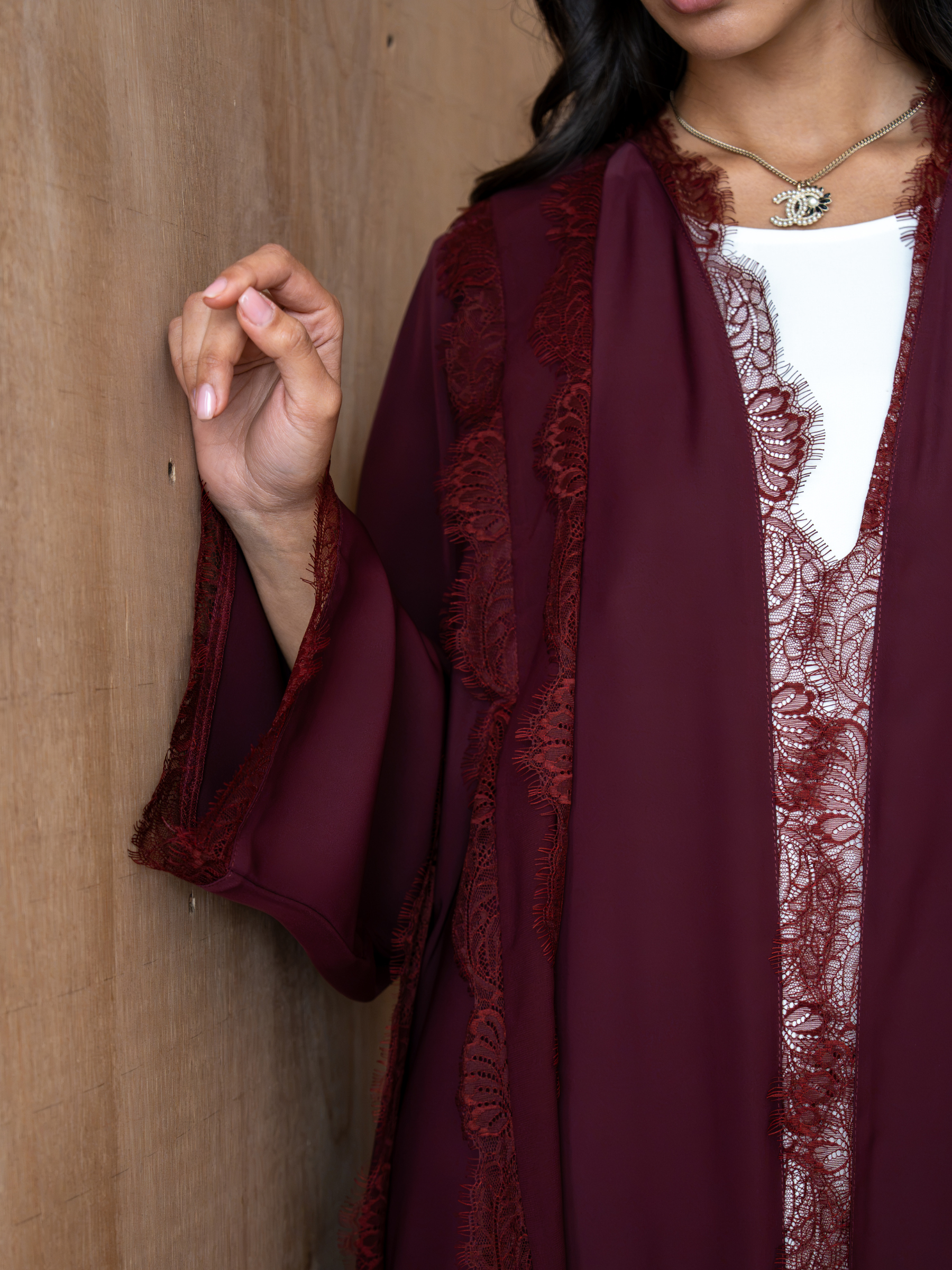 Aveline- Maroon Abaya