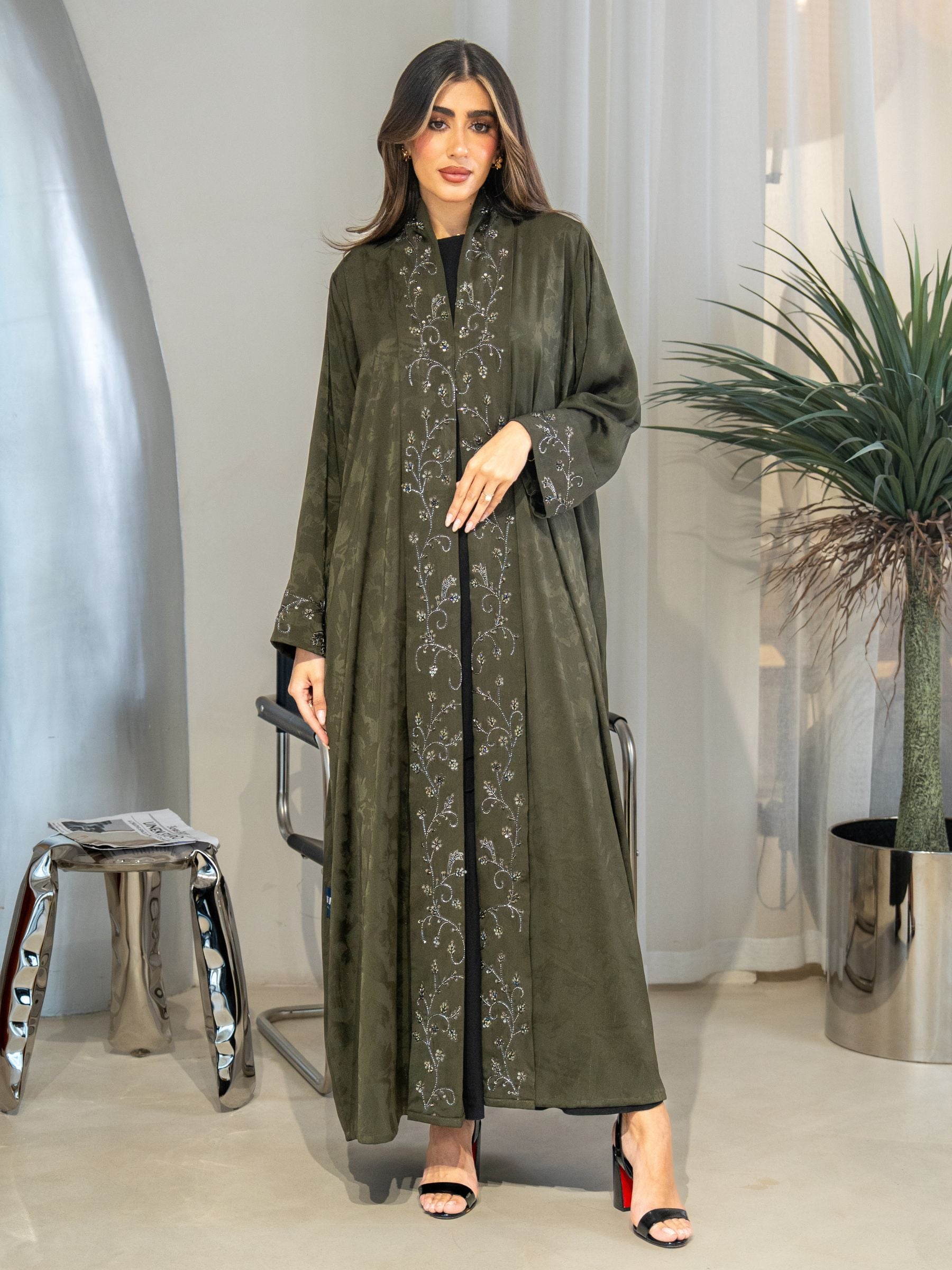 Petaline - Olive Abaya