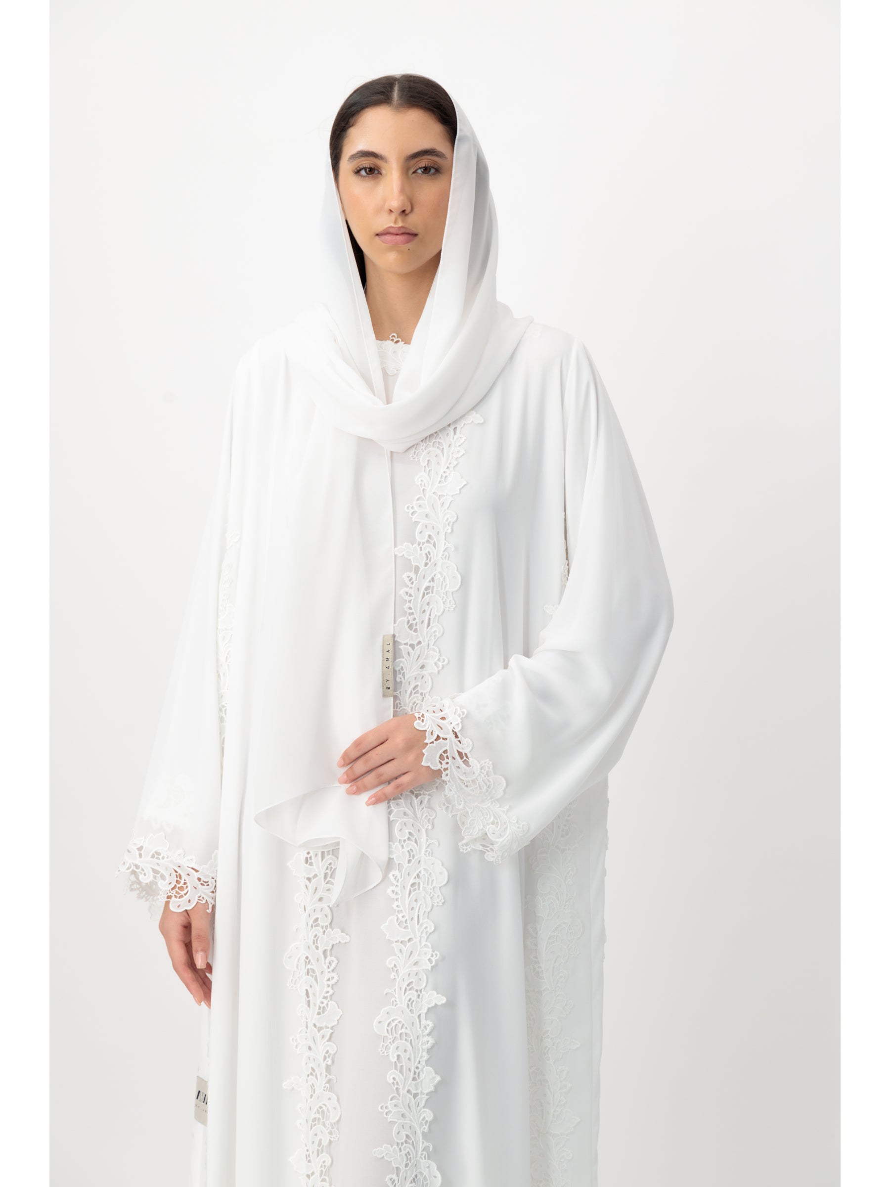 Majesty - Dantel Set (White Abaya Set)