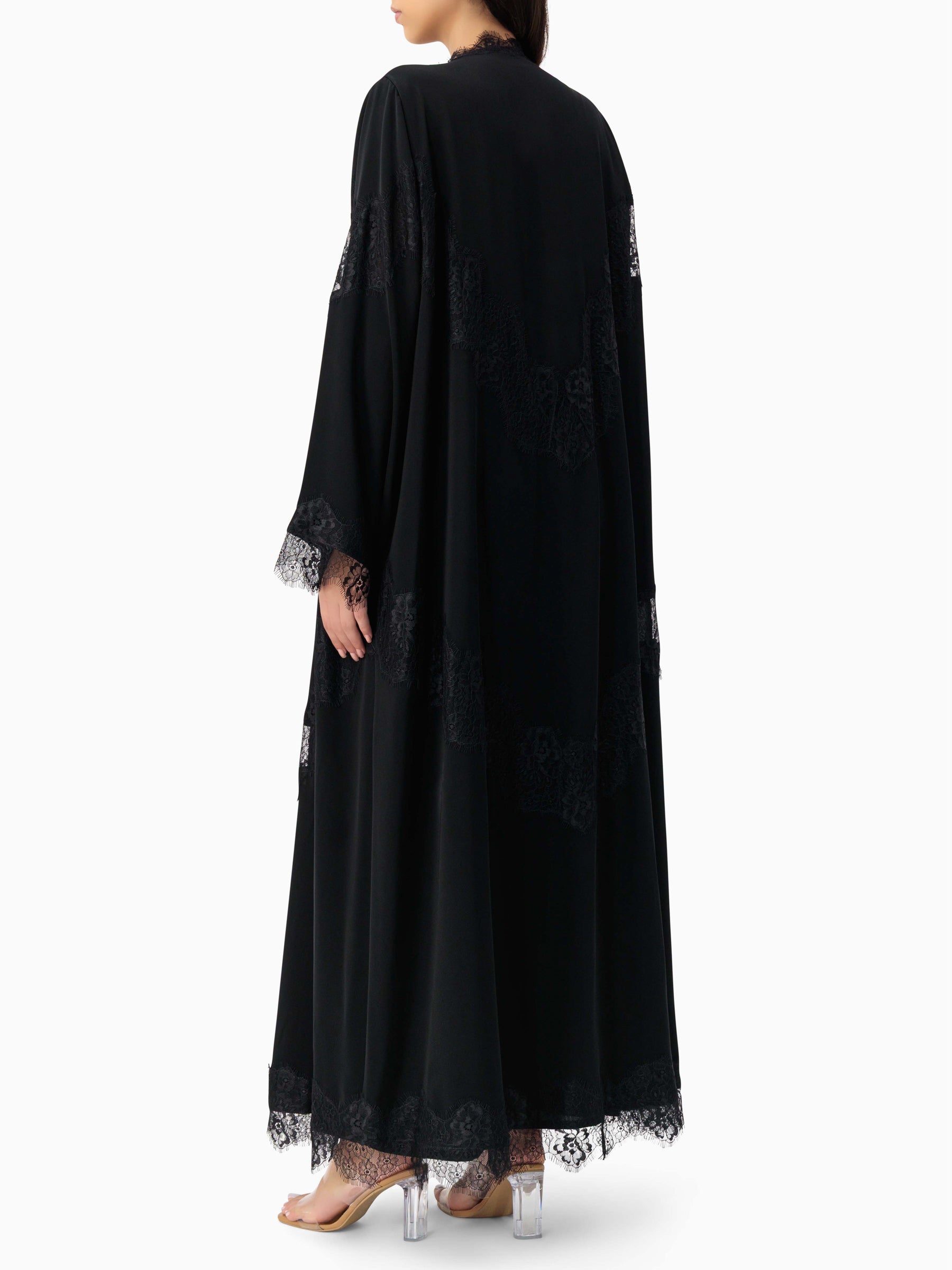 Grace - Lines of Dantel (Black Abaya)
