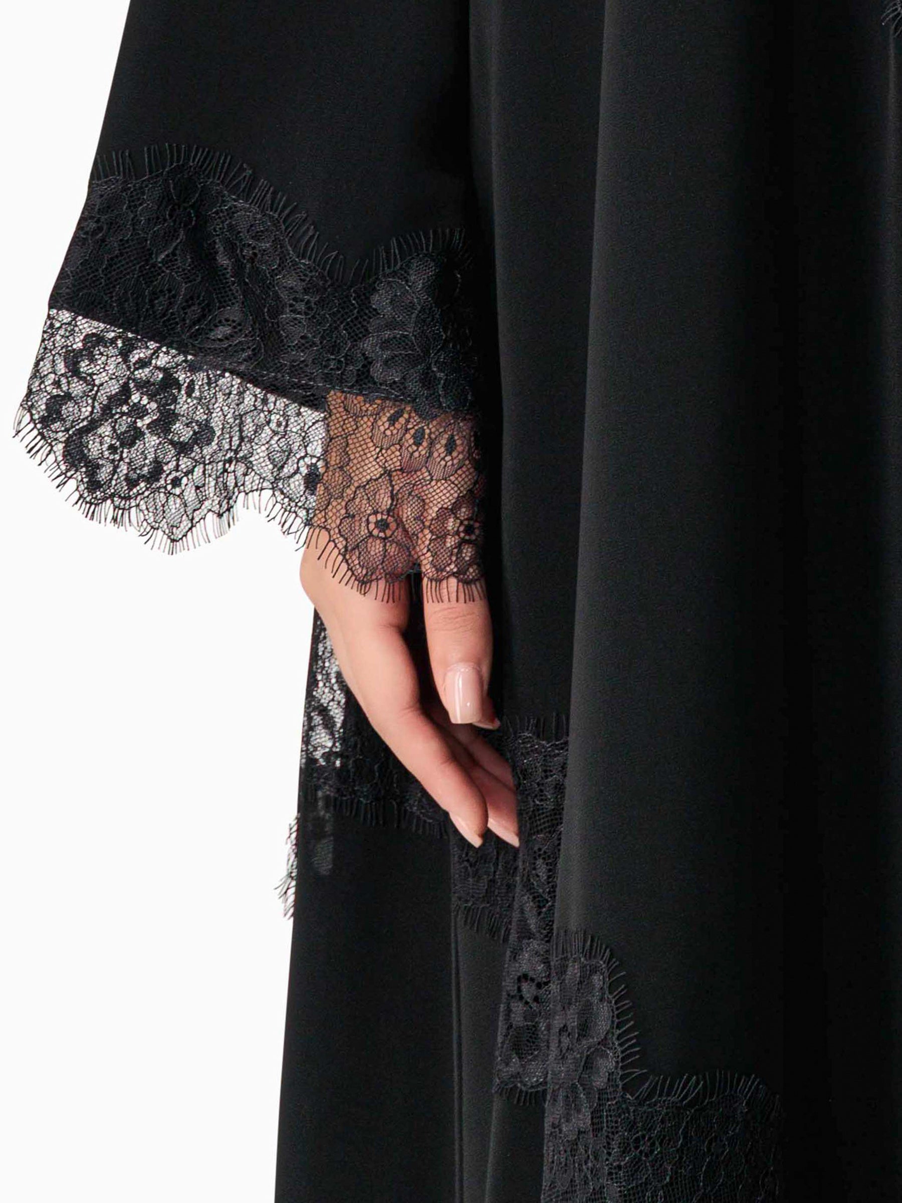 Grace - Lines of Dantel (Black Abaya)
