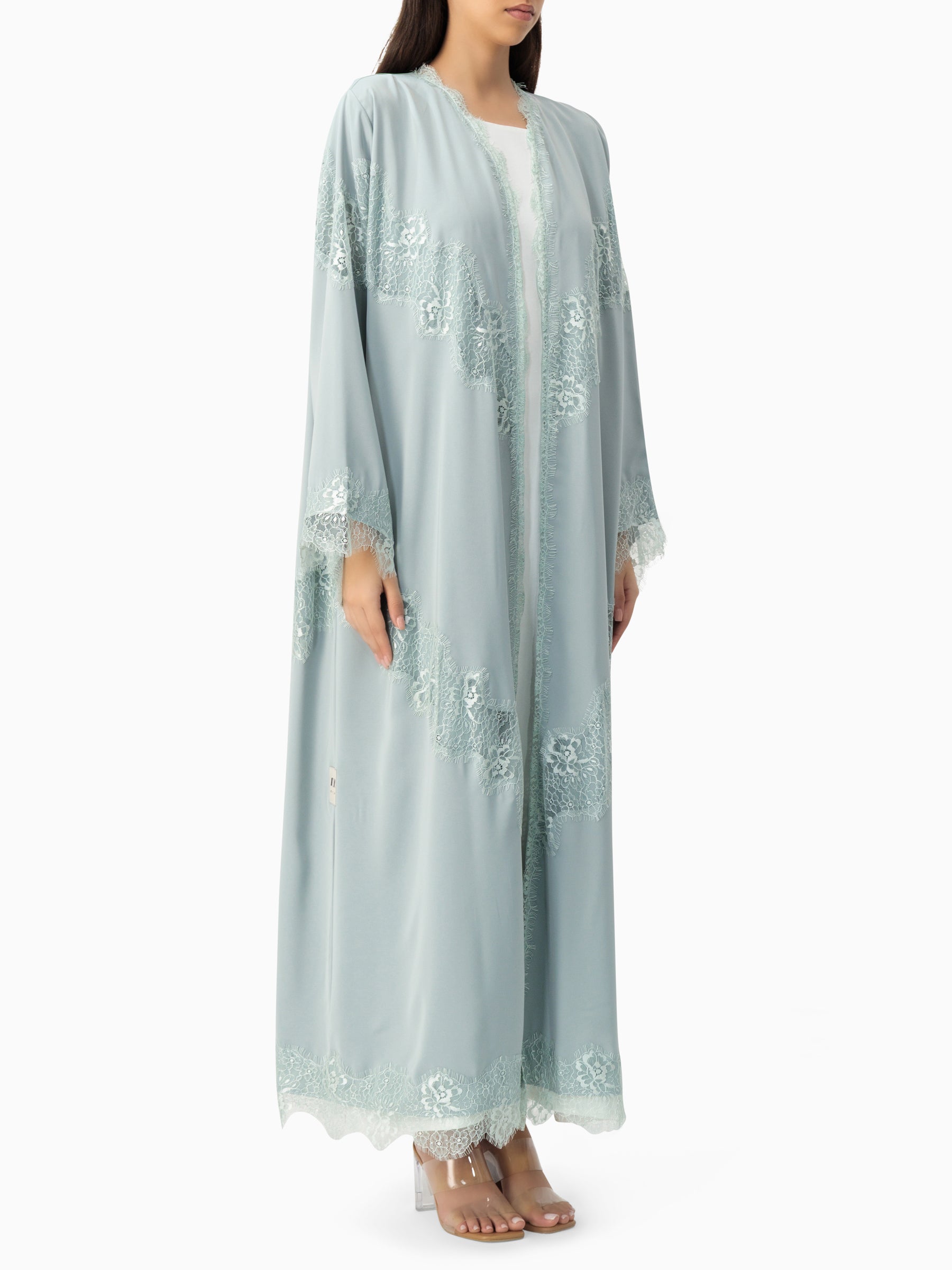 Grace - Lines of Dantel (Sky Blue Abaya)