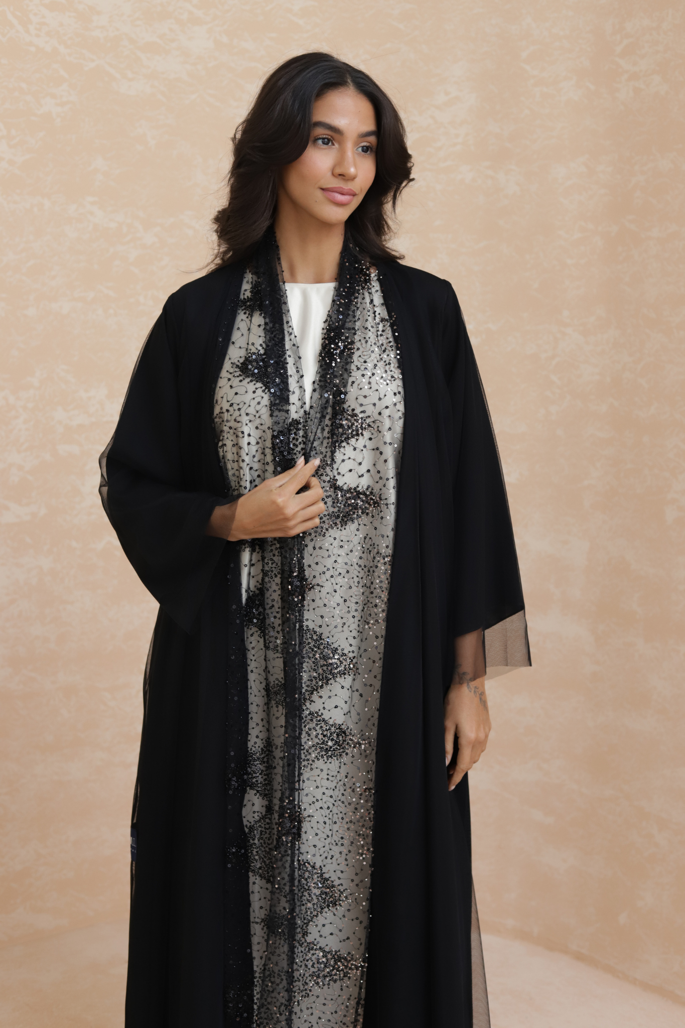 Hala - Black Embroidered Abaya