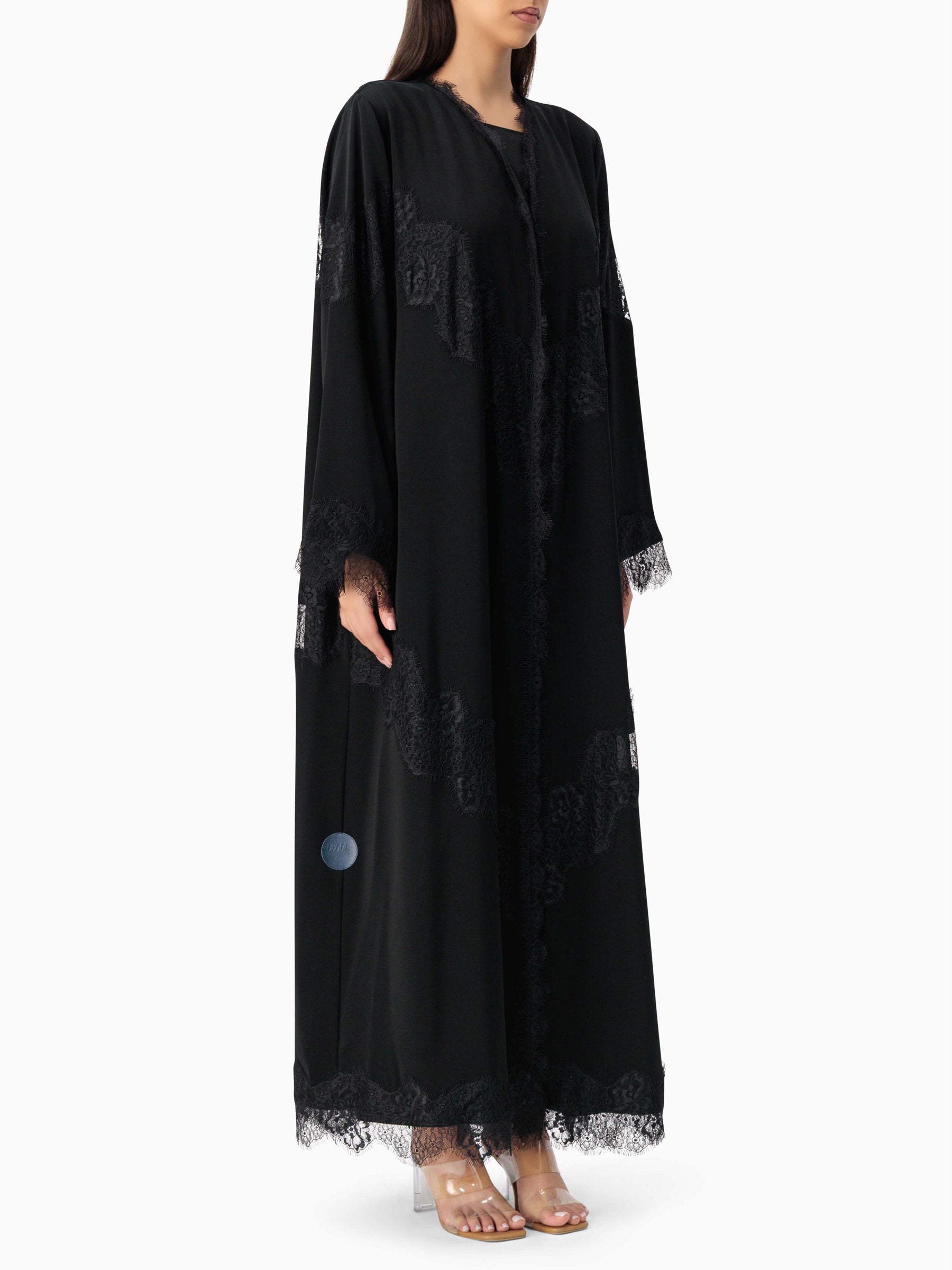 Grace - Lines of Dantel (Black Abaya)